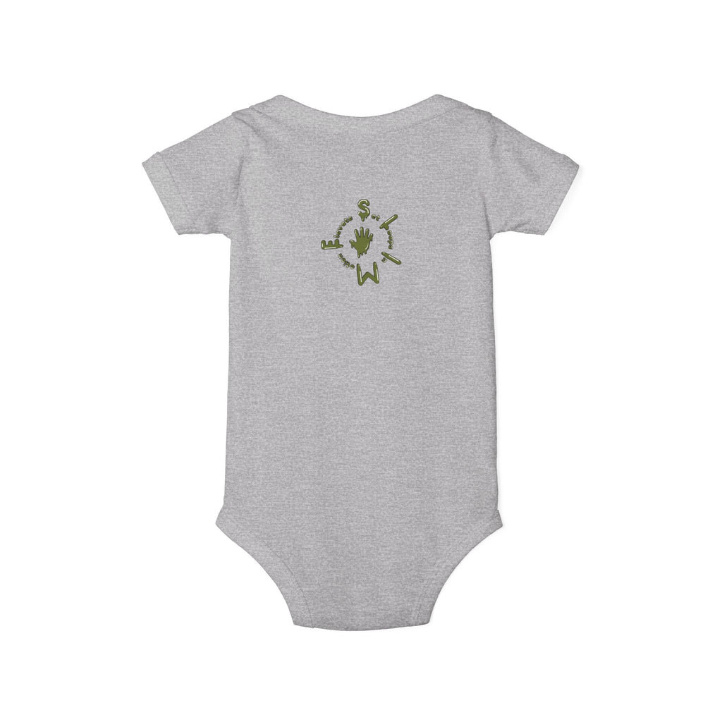 The Slime Shop Infant Jersey One Piece — Royal Blue / Military Green Slime Sircle