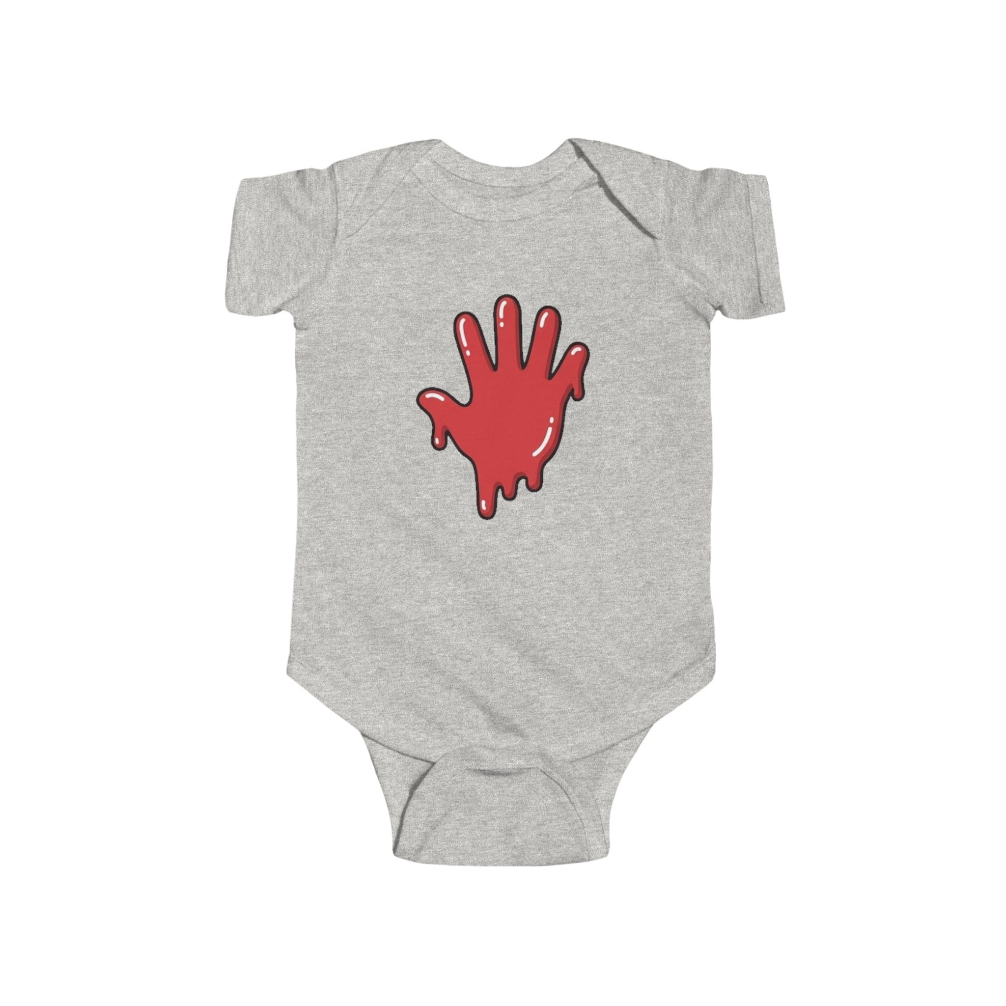 The Slime Shop Infant Fine Jersey Bodysuit — Light Blue / Red Slime In 5