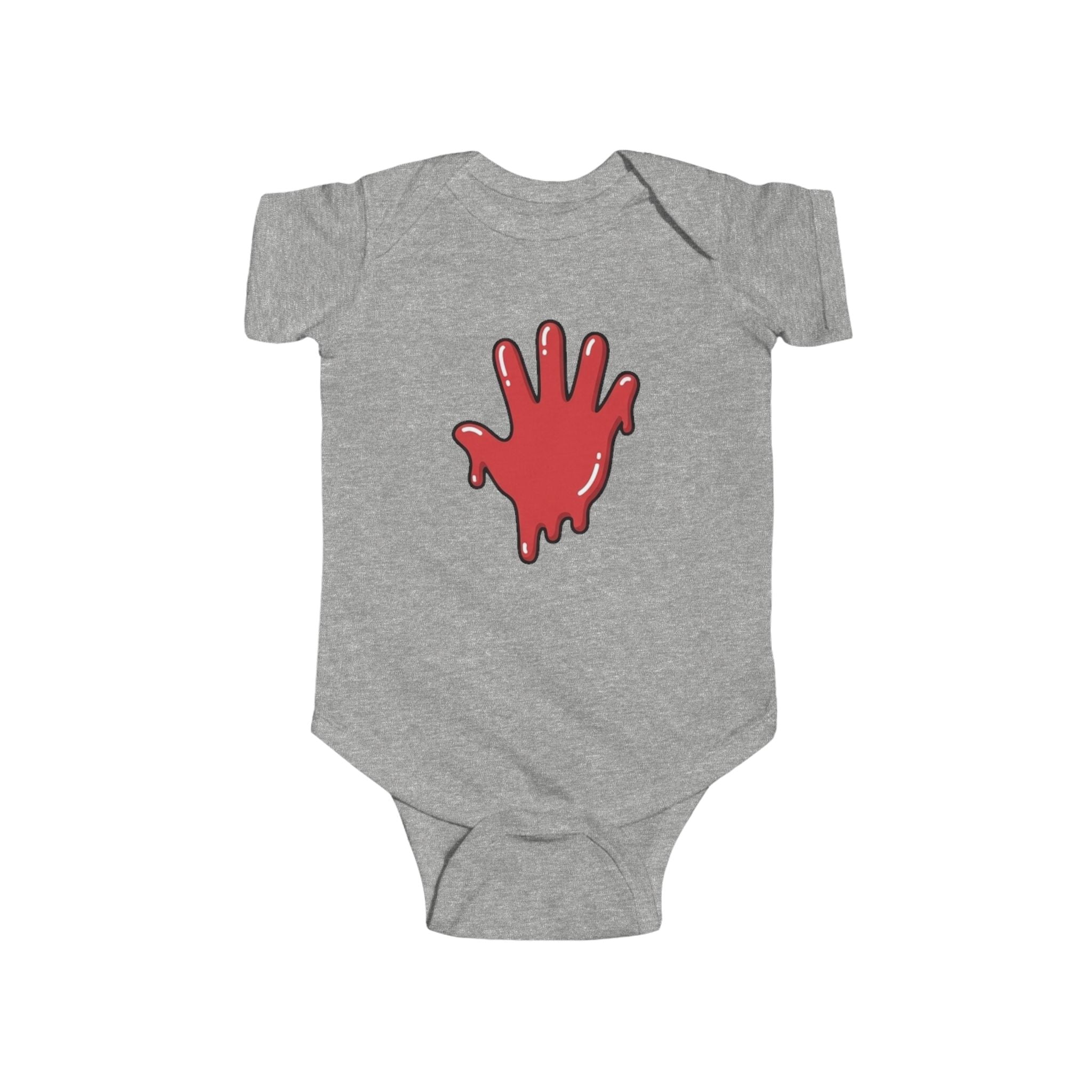 The Slime Shop Infant Fine Jersey Bodysuit — Light Blue / Red Slime In 5