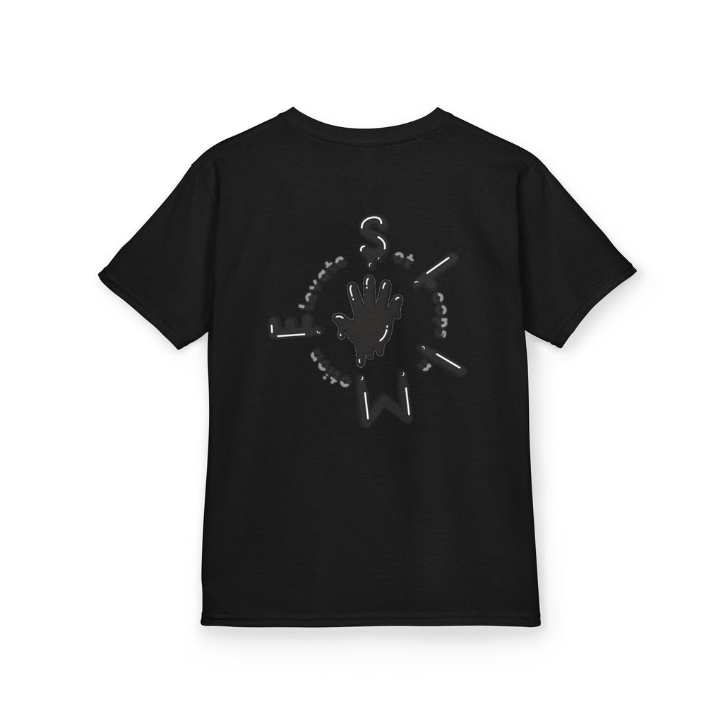 The Slime Shop Kids Tee — Grey / Black Slime Sircle