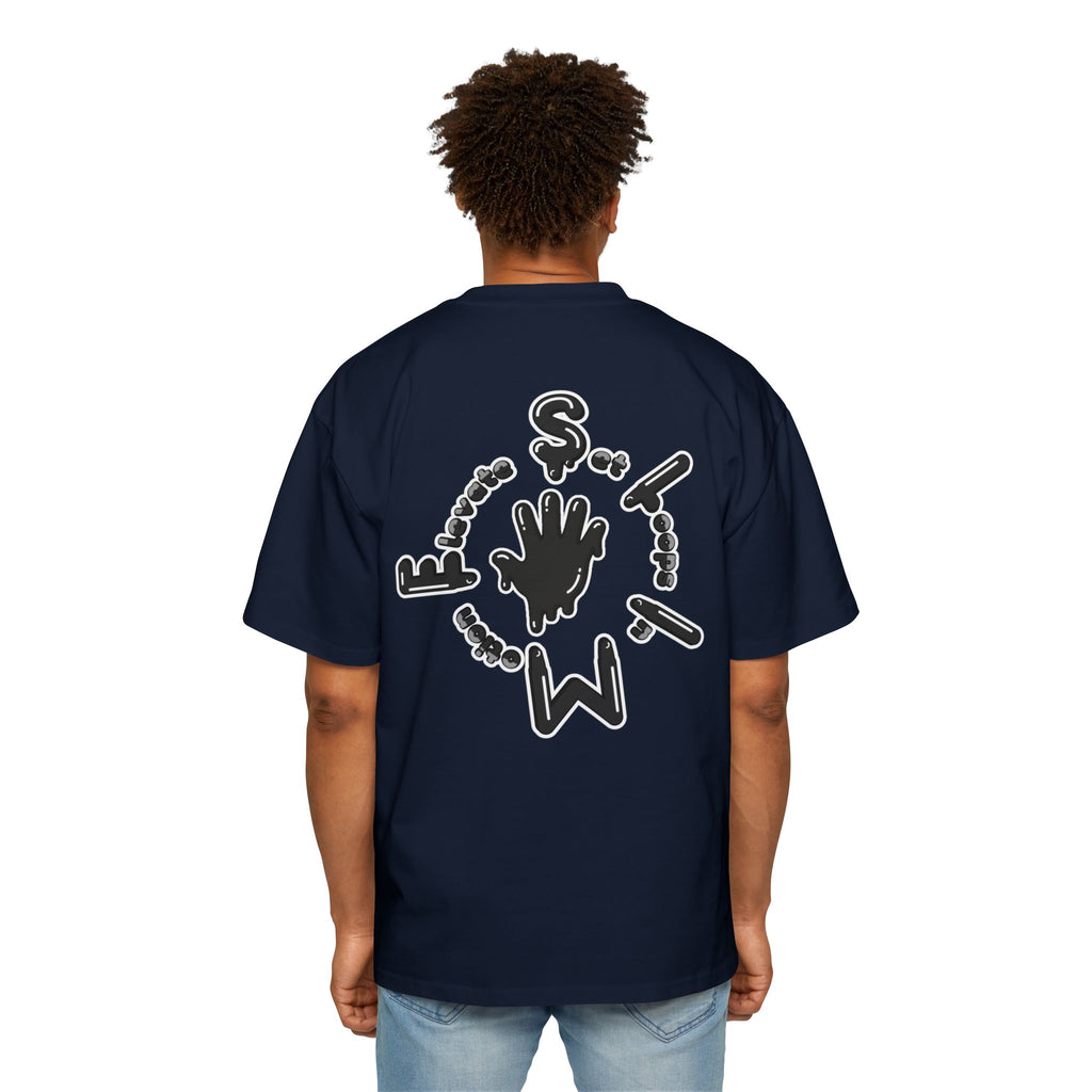 Men's Black Slime Sircle Heavy Oversized Tee