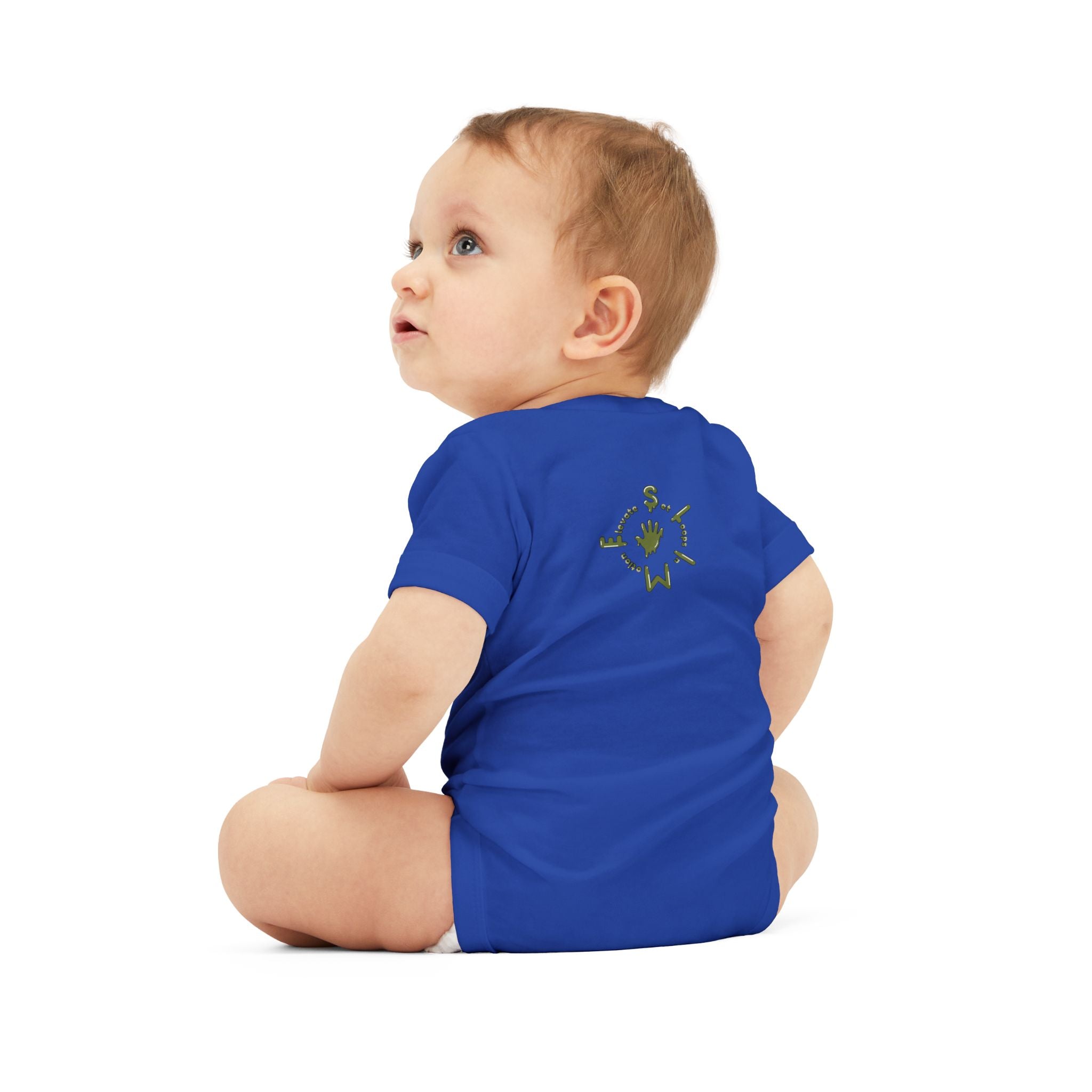 The Slime Shop Infant Jersey One Piece — Royal Blue / Military Green Slime Sircle