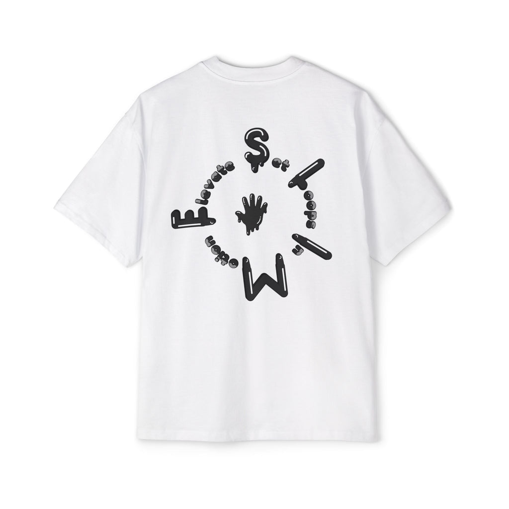 The Slime Shop Men's Heavy Oversized Tee — White / Black Slime Sircle