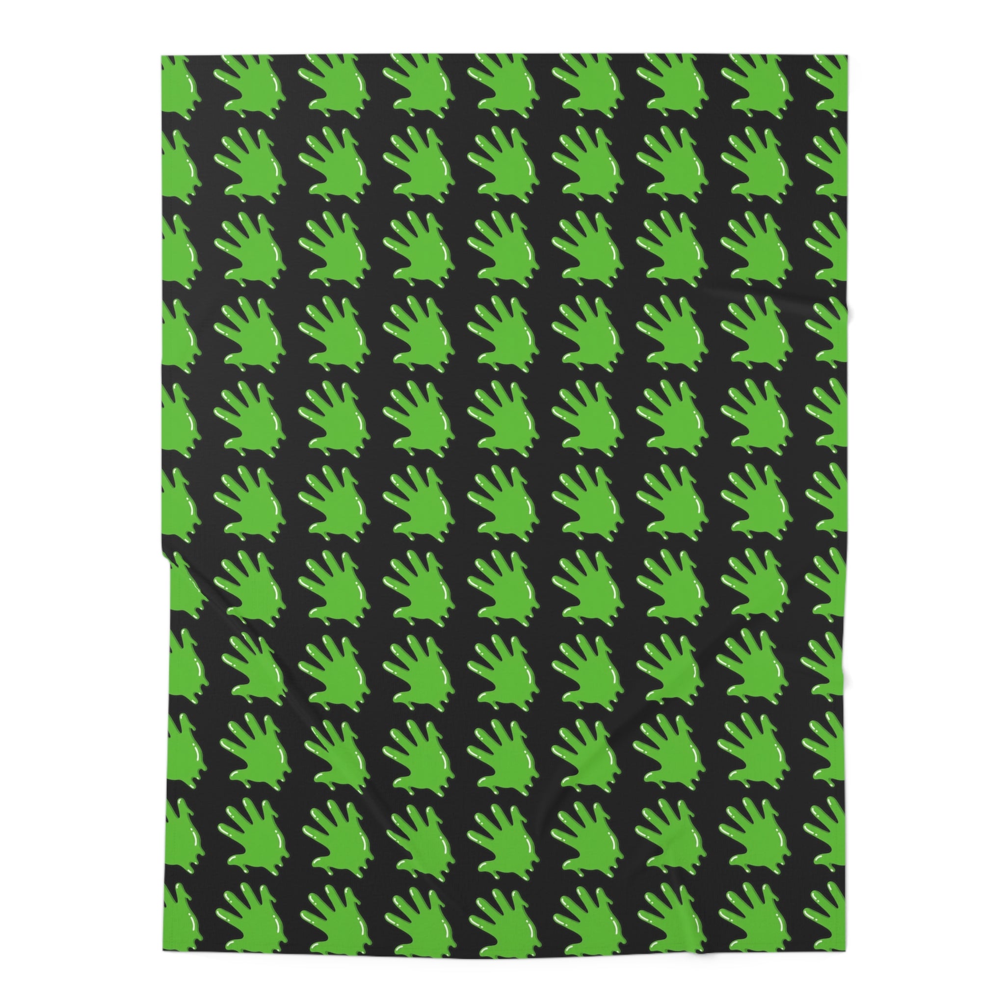The Slime Shop Baby Swaddle Blanket — Black / Green Slime In 5