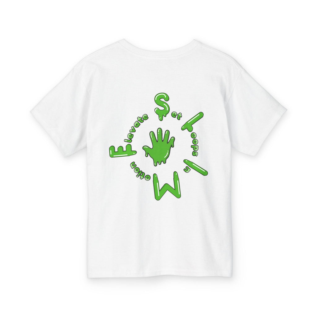 The Slime Shop Youth Tee — Navy / Green Slime Sircle