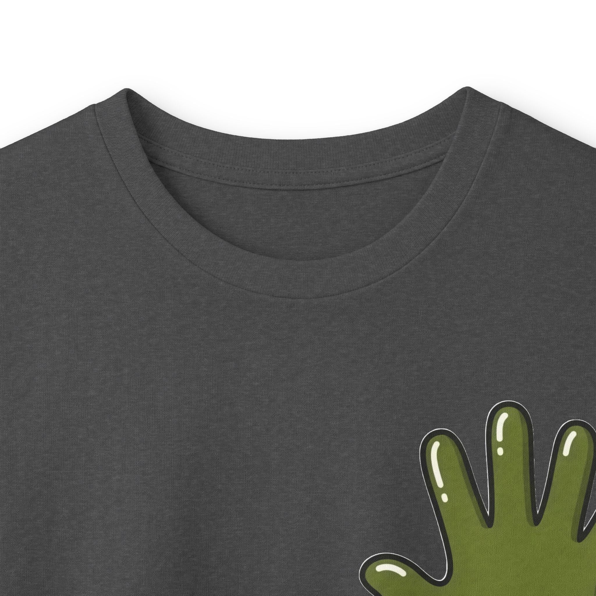 The Slime Shop Ultra Cotton Long-Sleeve — White / Olive Slime In 5