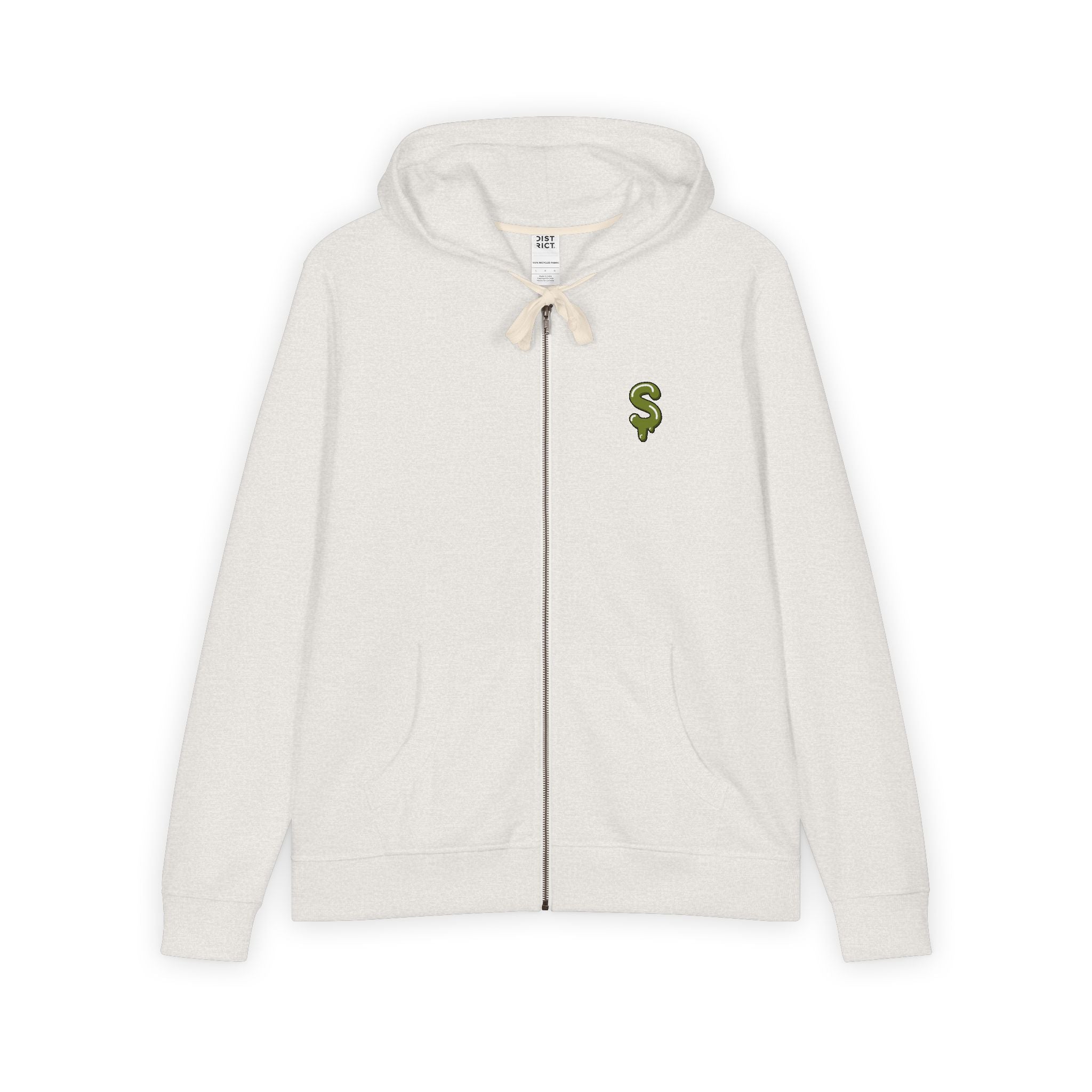 The Slime Shop Full-Zip Hoodie — Black / Olive Slime In 5