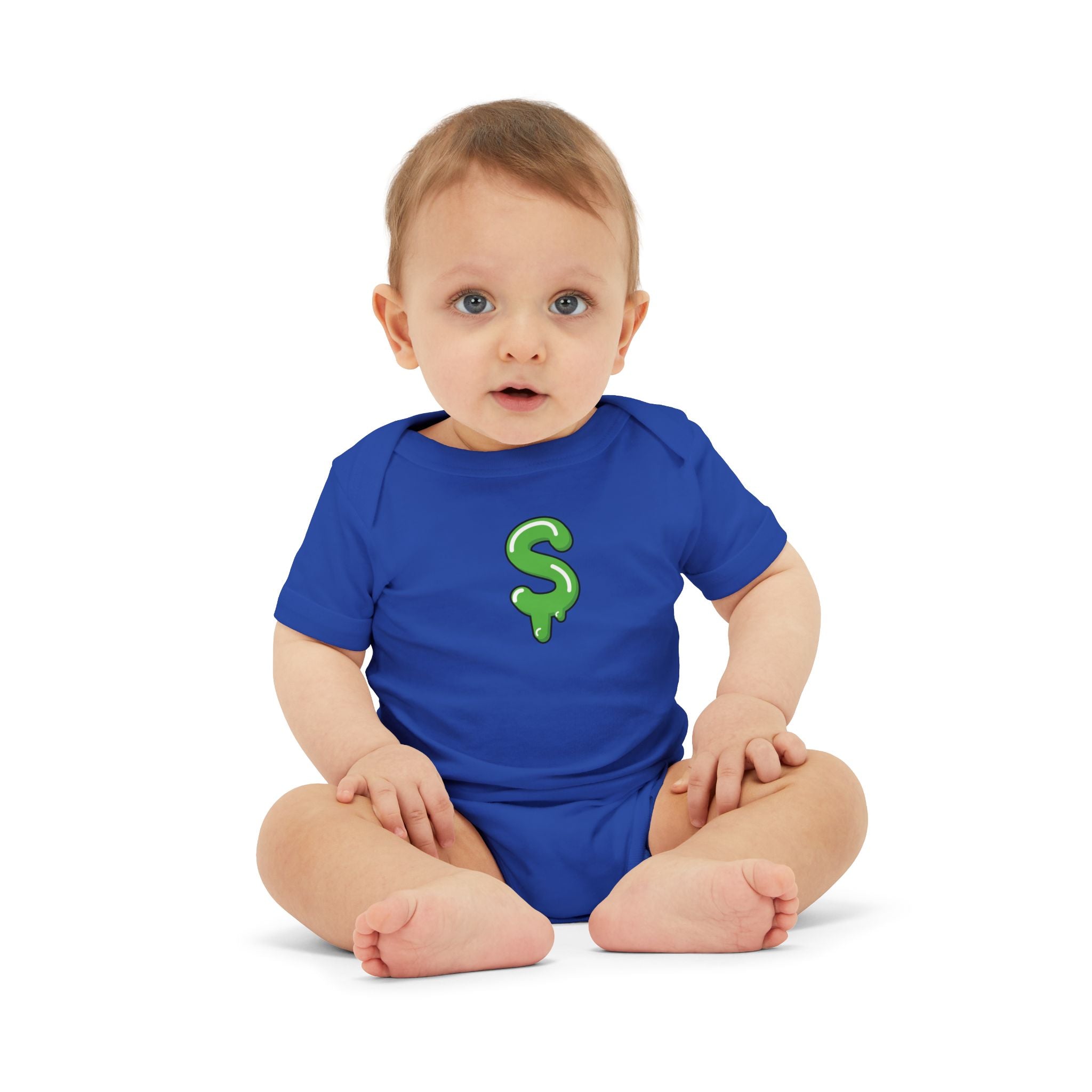 The Slime Shop Infant Bodysuit — Royal Blue / Green Slime Sircle