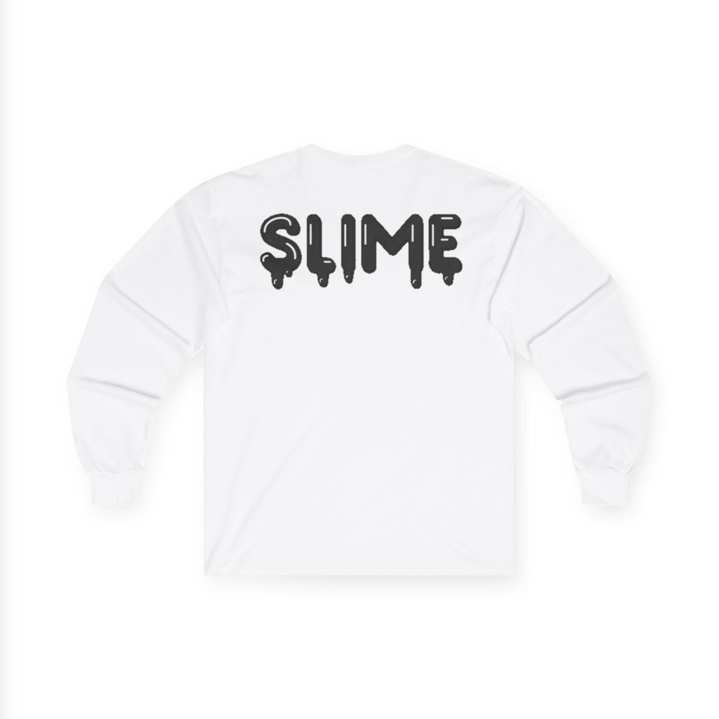 The Slime Shop Ultra Cotton Long-Sleeve — White / Black Slime-$