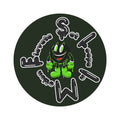 The Slime Shop Green/Black SlimemanGzzz Round Rug