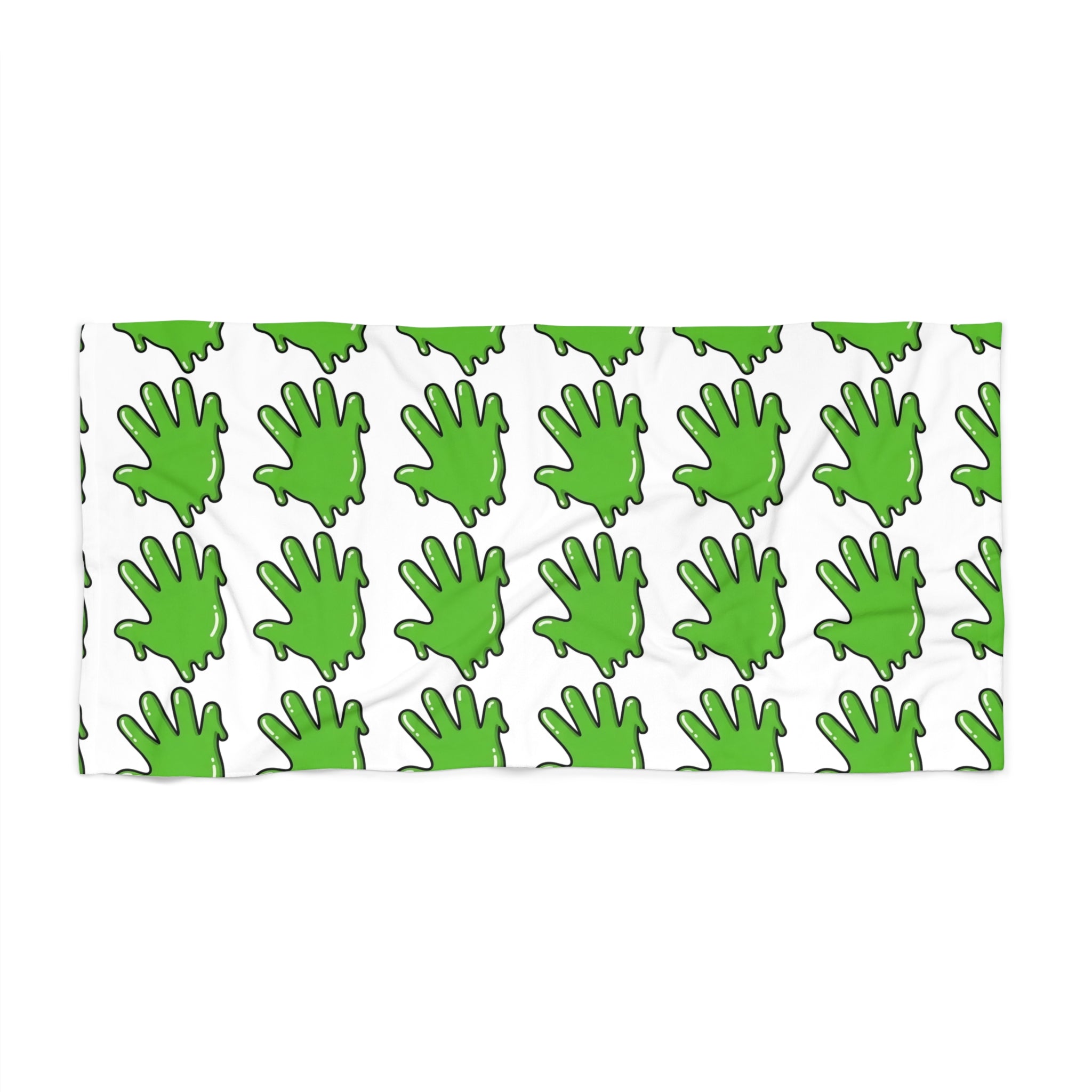 The Slime Shop Beach Towel — Black / Green Slime In 5