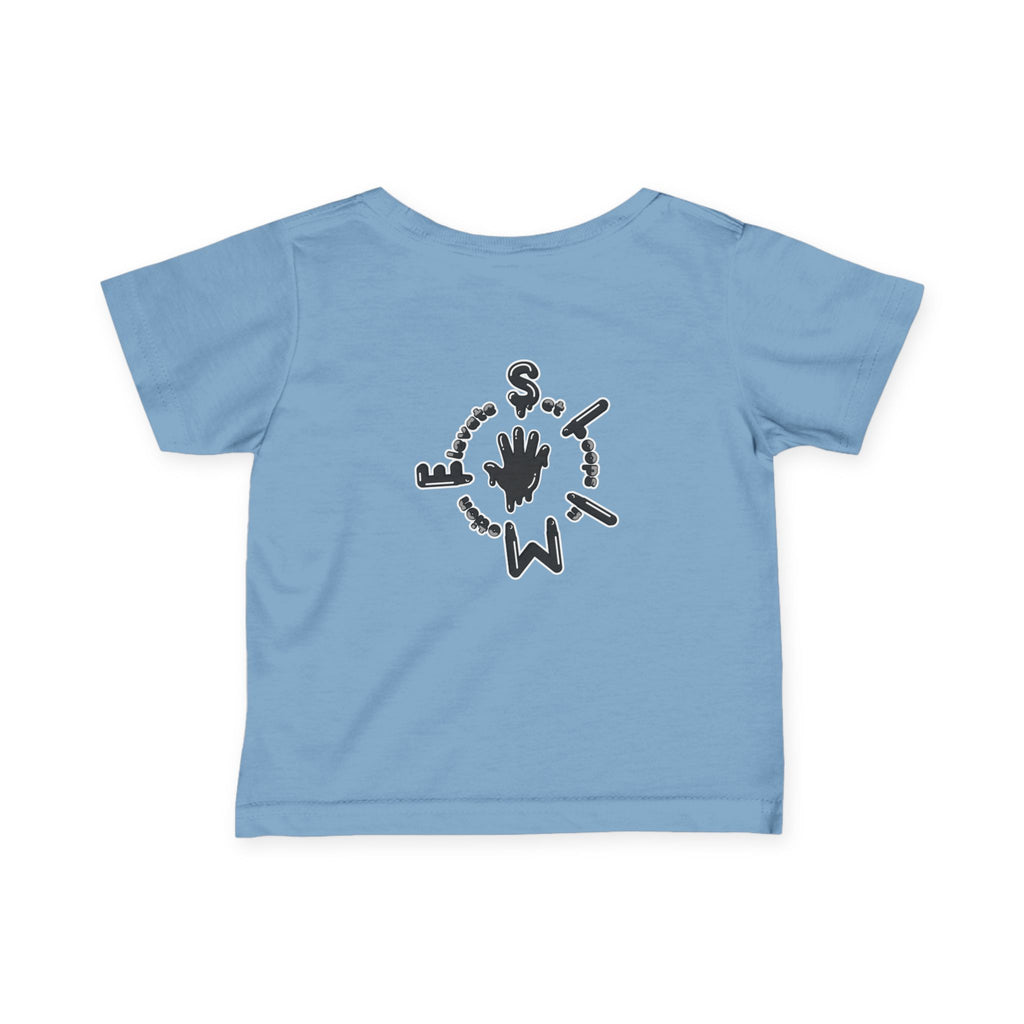 Infant Black/Slime Fine Jersey Tee