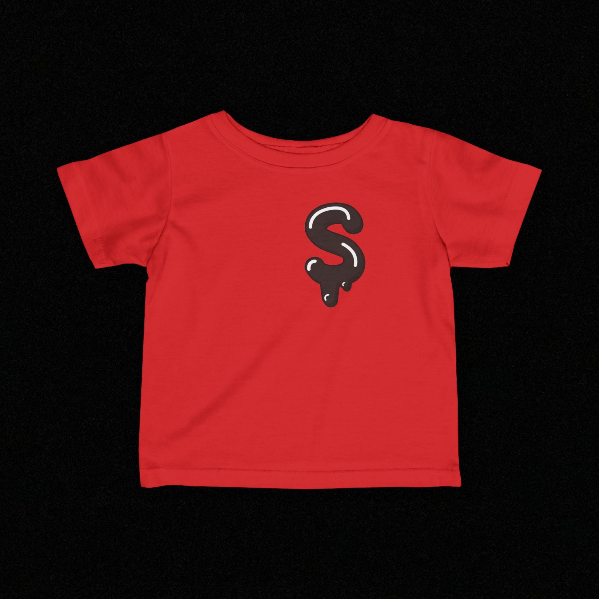 The Slime Shop Infant Fine Jersey Tee — Charcoal / Black Slime Sircle