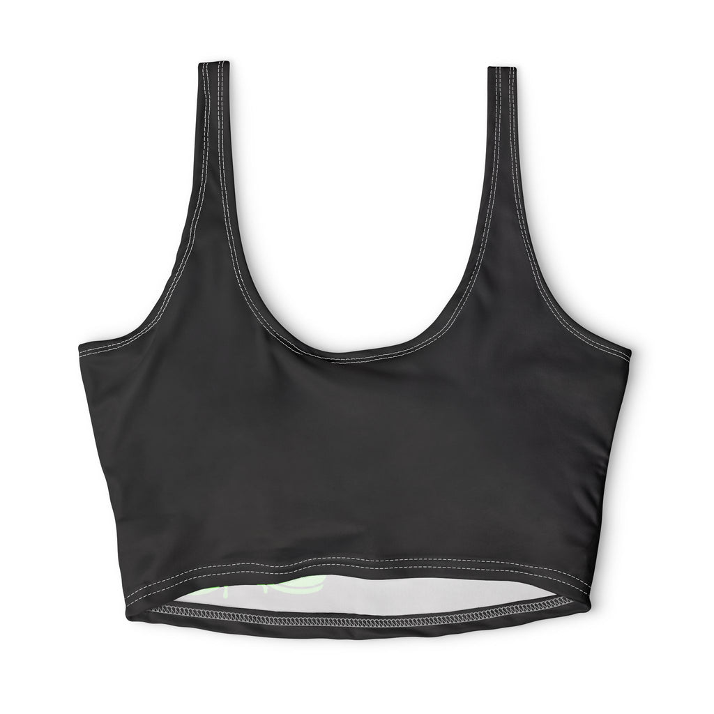 The Slime Shop Polyester Sports Bra — Black / Green Slimeman Gzzz