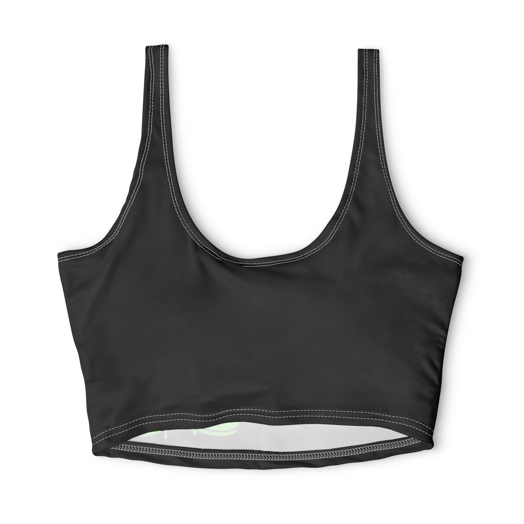 The Slime Shop Polyester Sports Bra — Black / Green Slimeman Gzzz