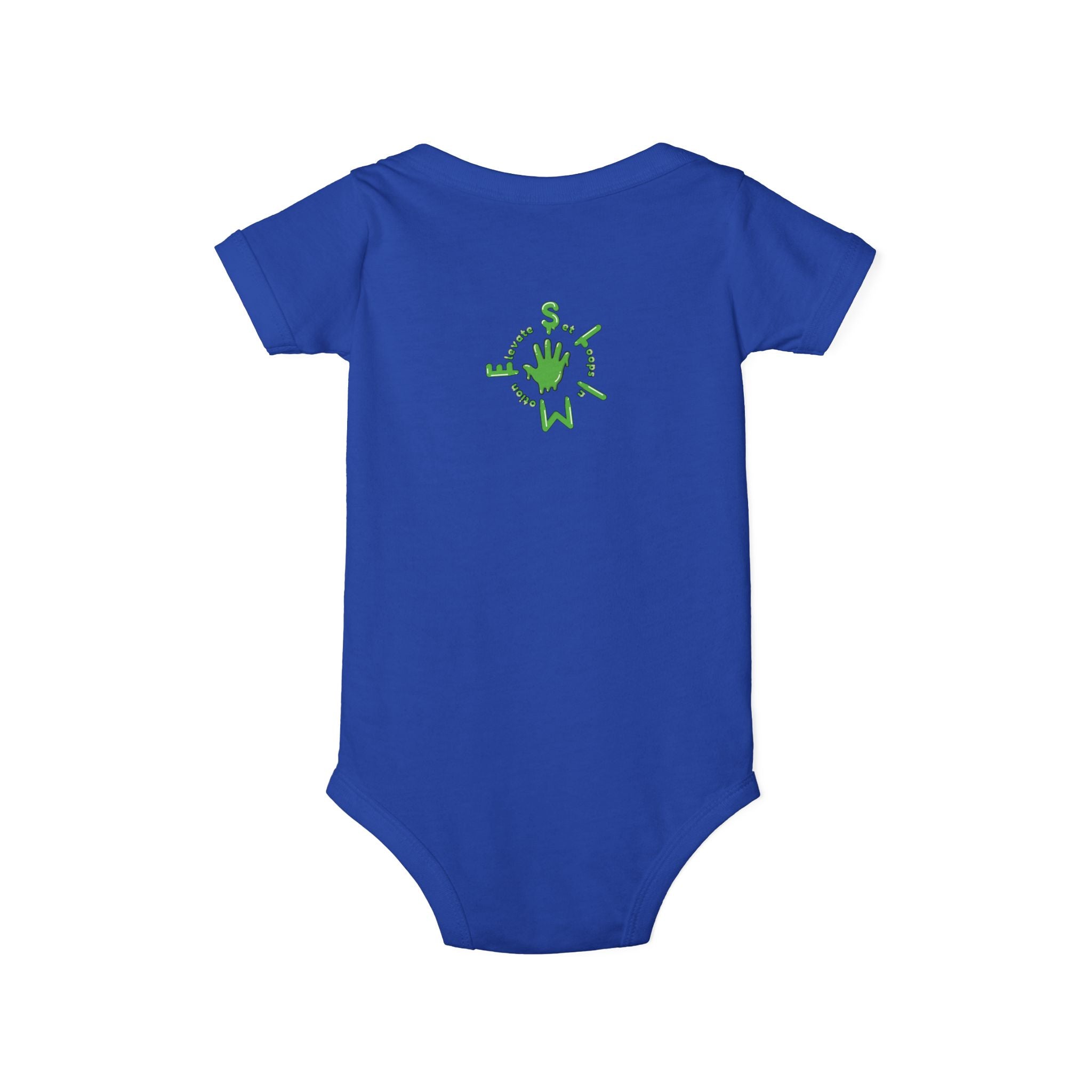 The Slime Shop Infant Bodysuit — Royal Blue / Green Slime Sircle