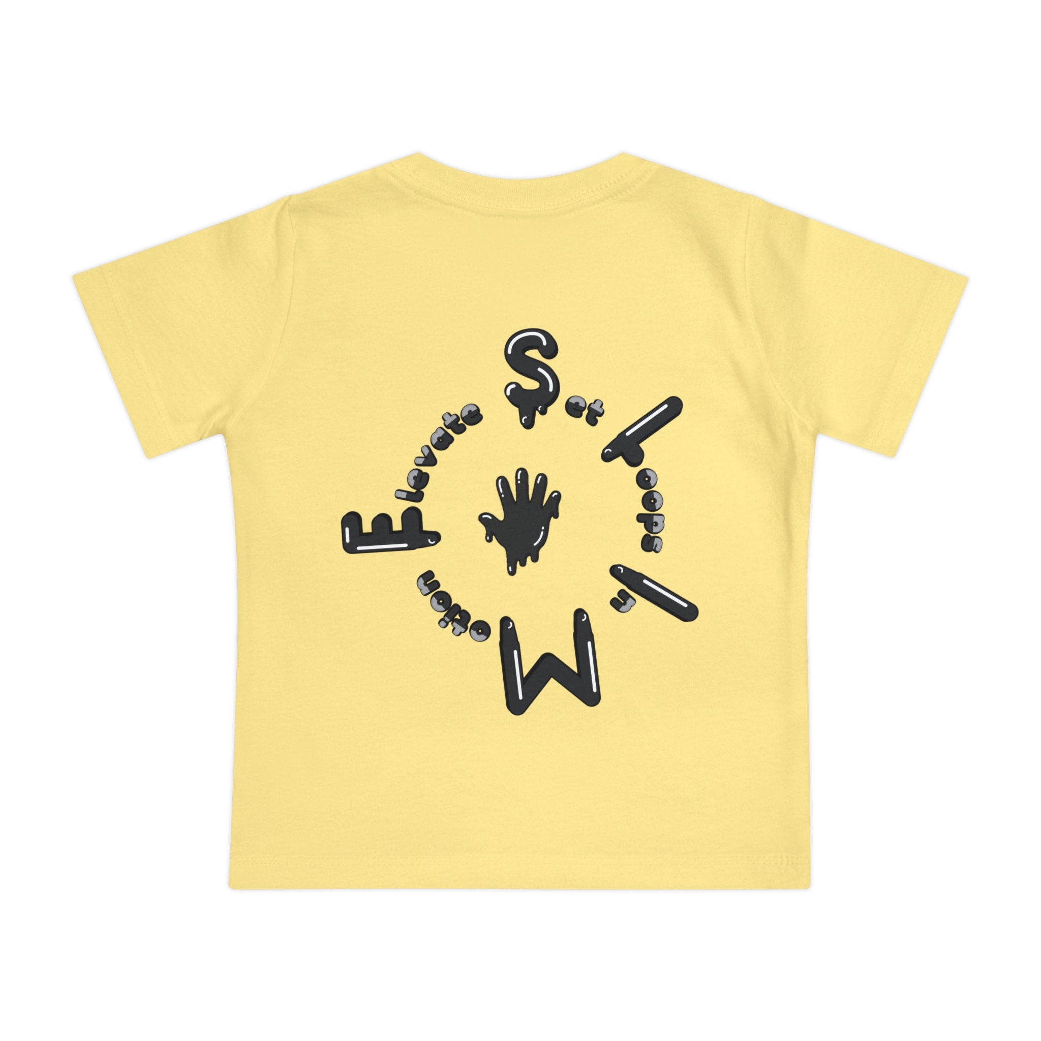 The Slime Shop Baby Tee — Yellow / Black Slime Sircle