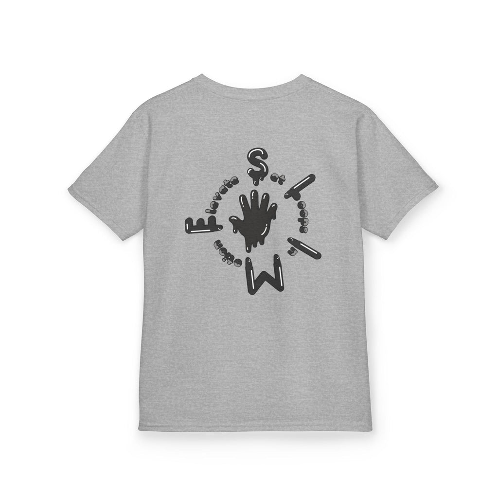The Slime Shop Kids Tee — Grey / Black Slime Sircle