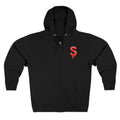 The Slime Shop Zip Hoodie — Heather / Red Slime $
