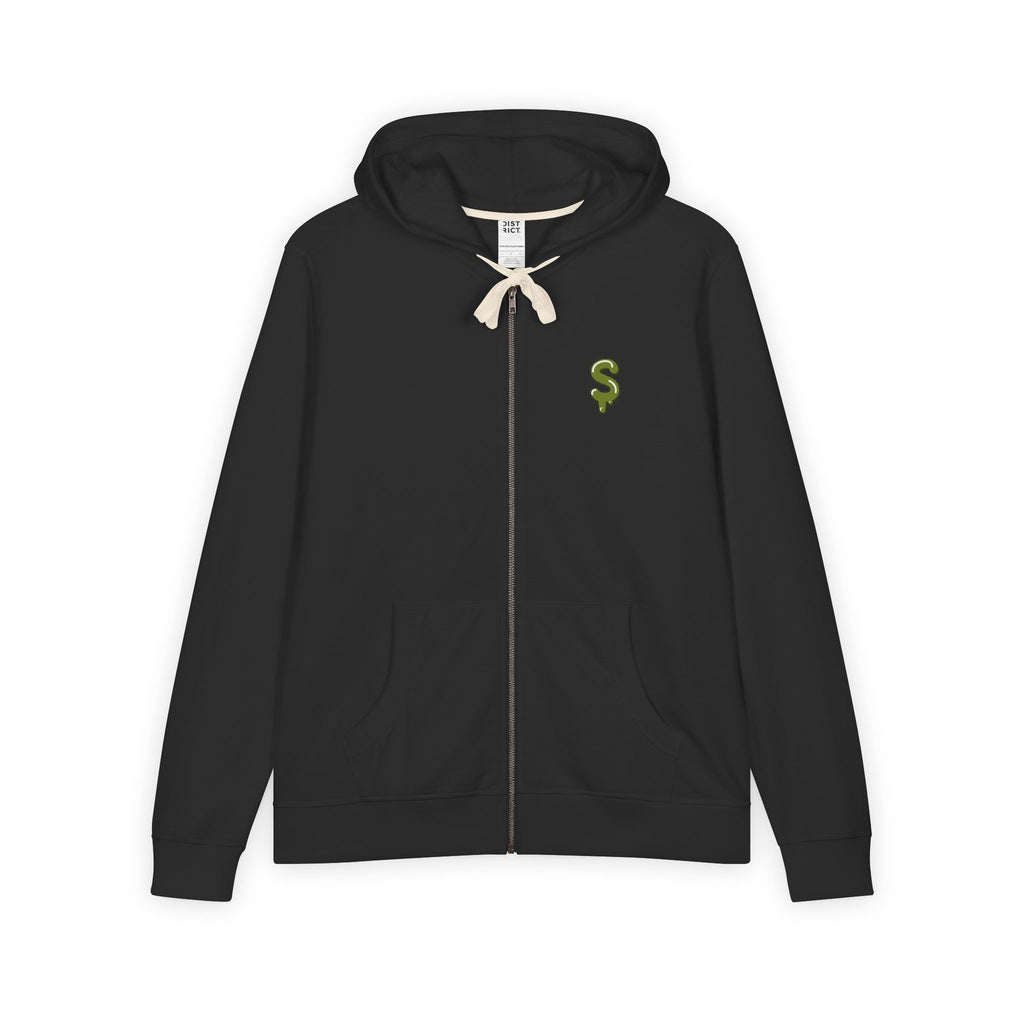 The Slime Shop Full-Zip Hoodie — Black / Olive Slime In 5