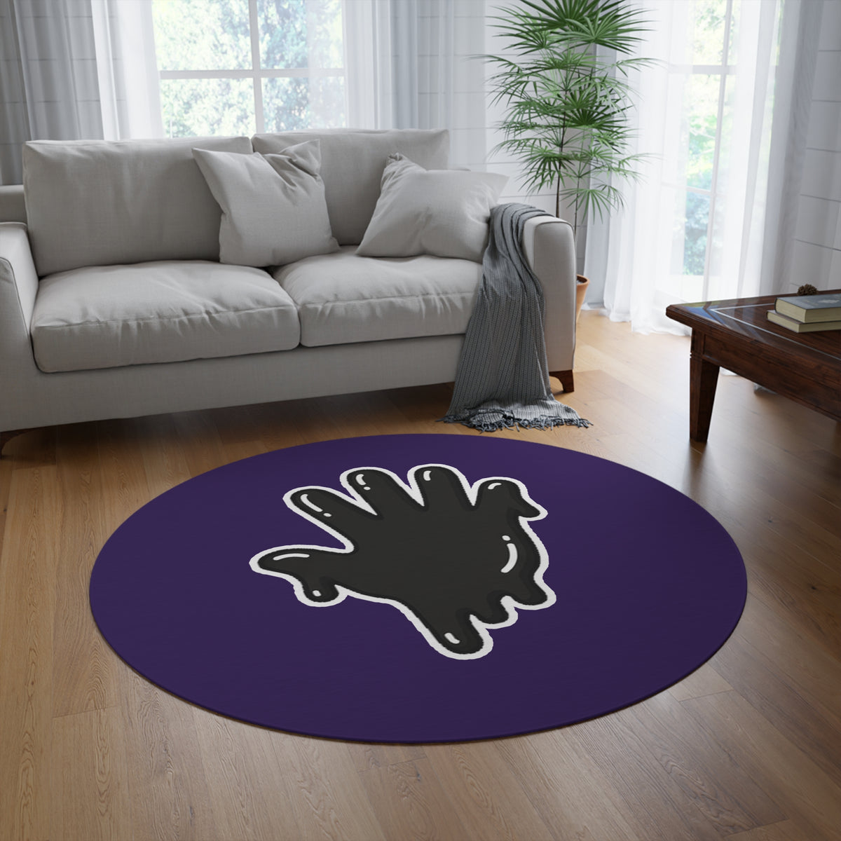 The Slime Shop Purple/Black Si5 Round Rug