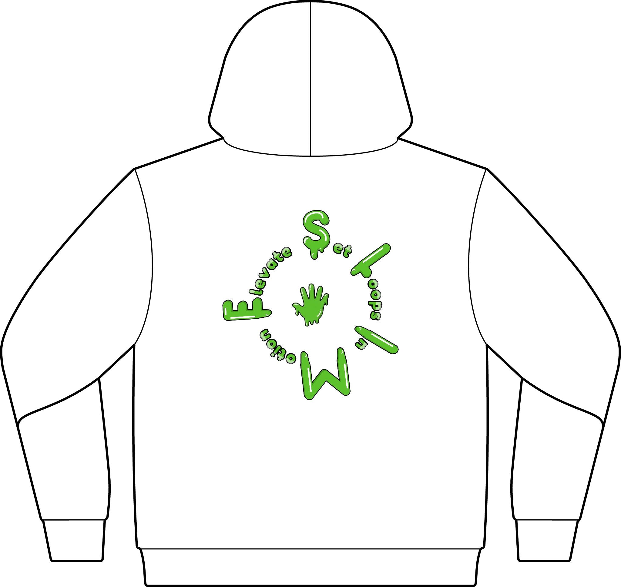 The Slime Shop Unisex ReFlex Fleece Hoodie Sweatshirt — Black / Green Slime Sircle