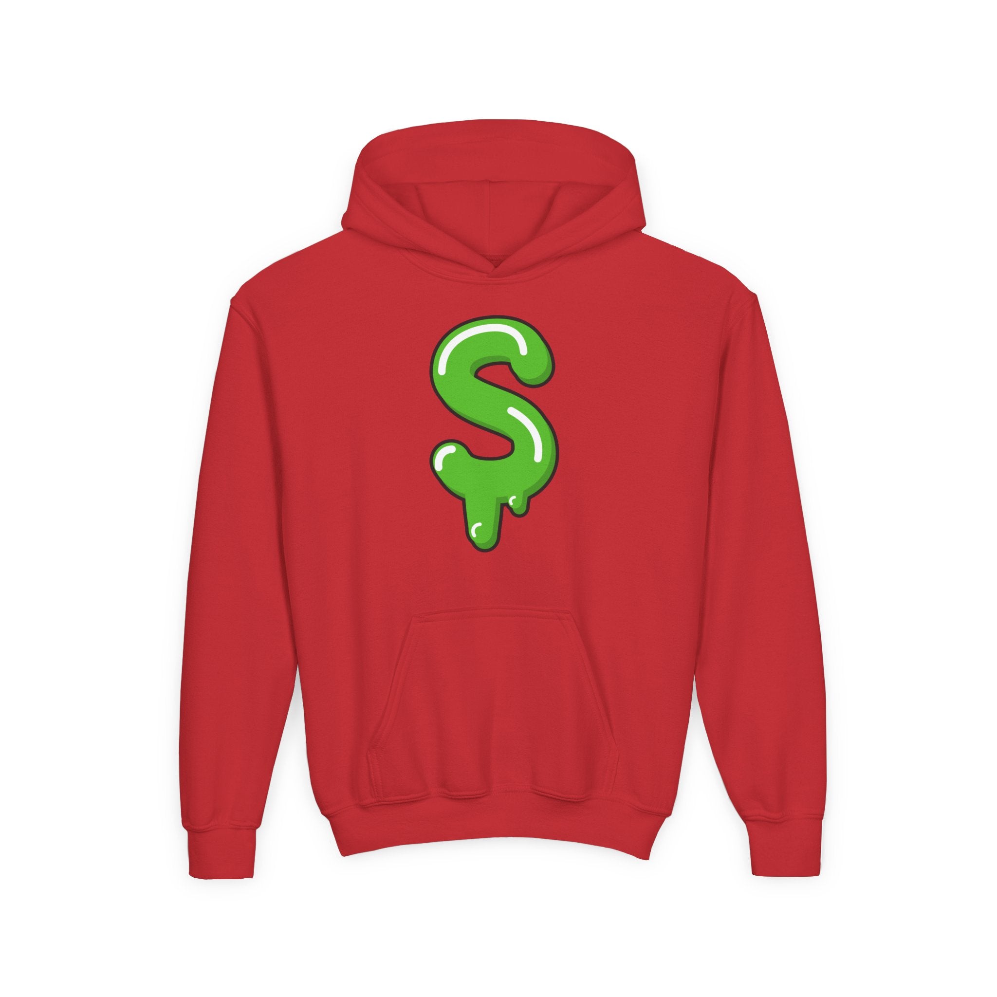 The Slime Shop Youth Hoodie — Carolina Blue / Green Slime $