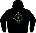 The Slime Shop Full-Zip Hoodie — Black / Green Slime Sircle