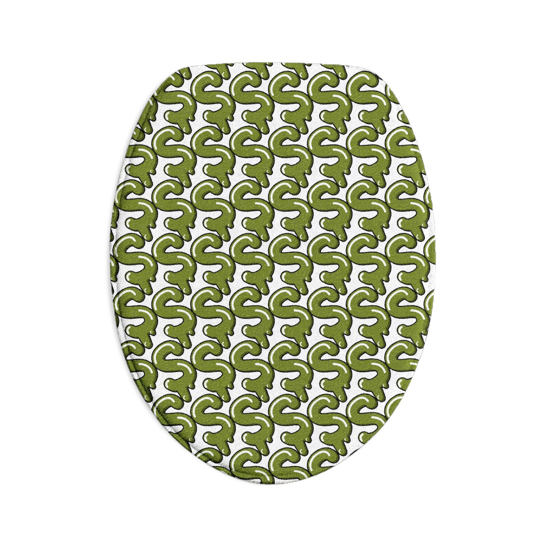 The Slime Shop Bath Mat — White / Olive Slime $ (AOP)