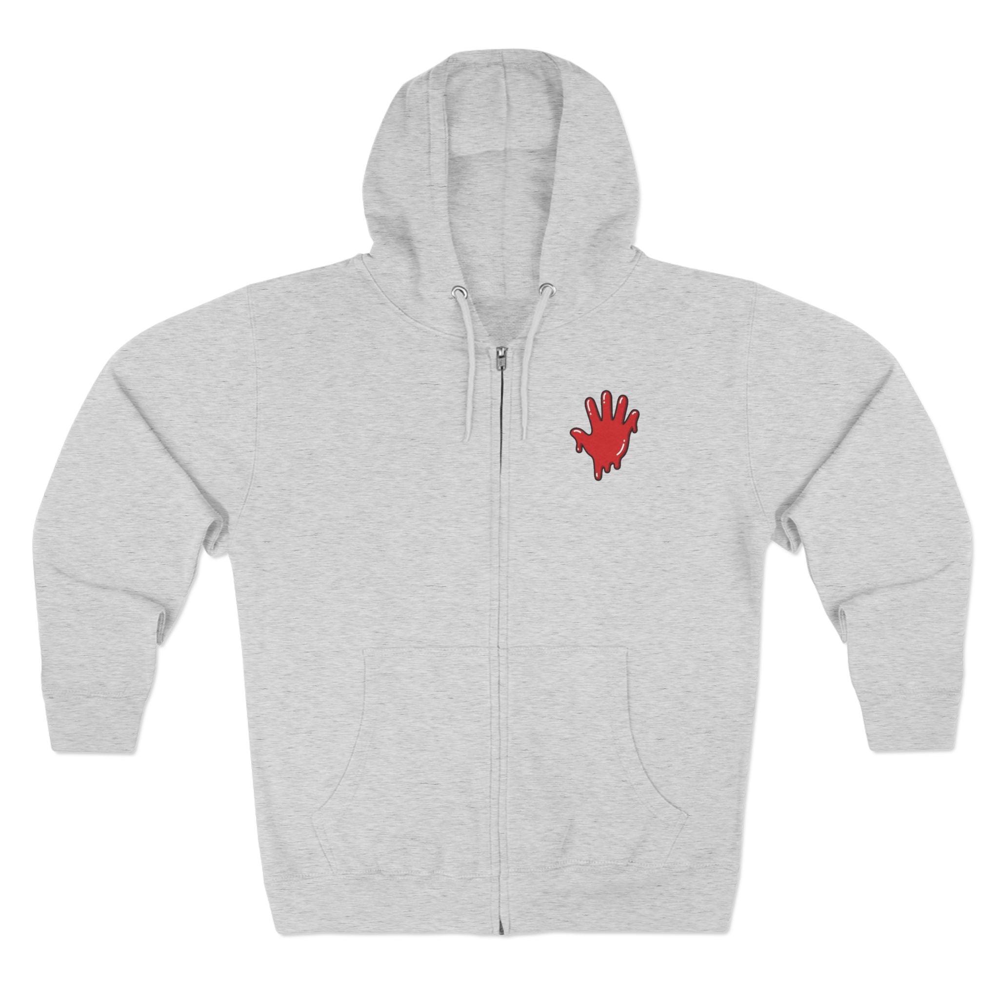 The Slime Shop Zip Hoodie — Heather / Red Slime In 5