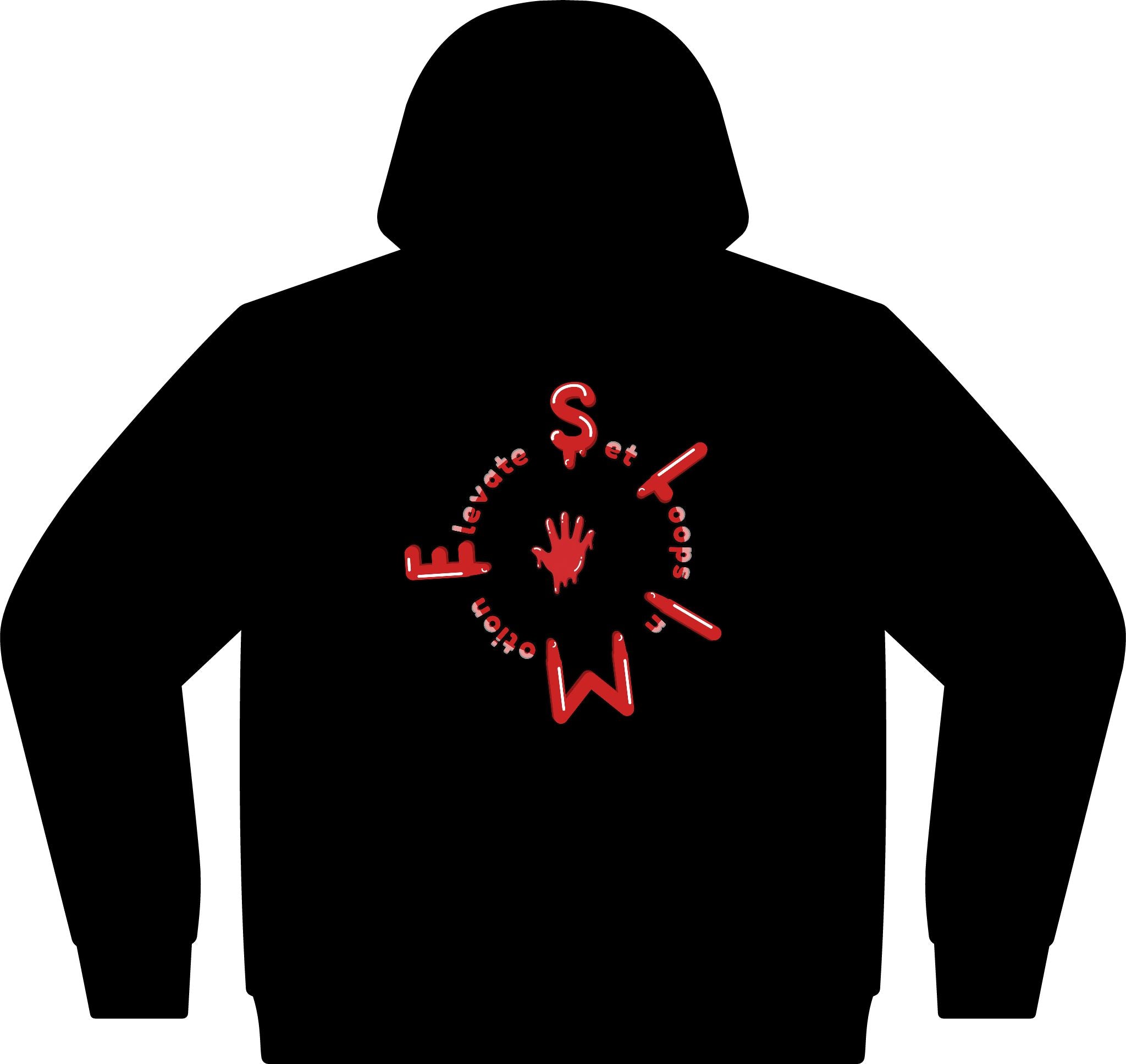 The Slime Shop Unisex ReFlex Fleece Hoodie Sweatshirt — Black / Green Slimeman Gzzz