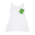 The Slime Shop Women's Skater Dress — White / Green Slime In 5