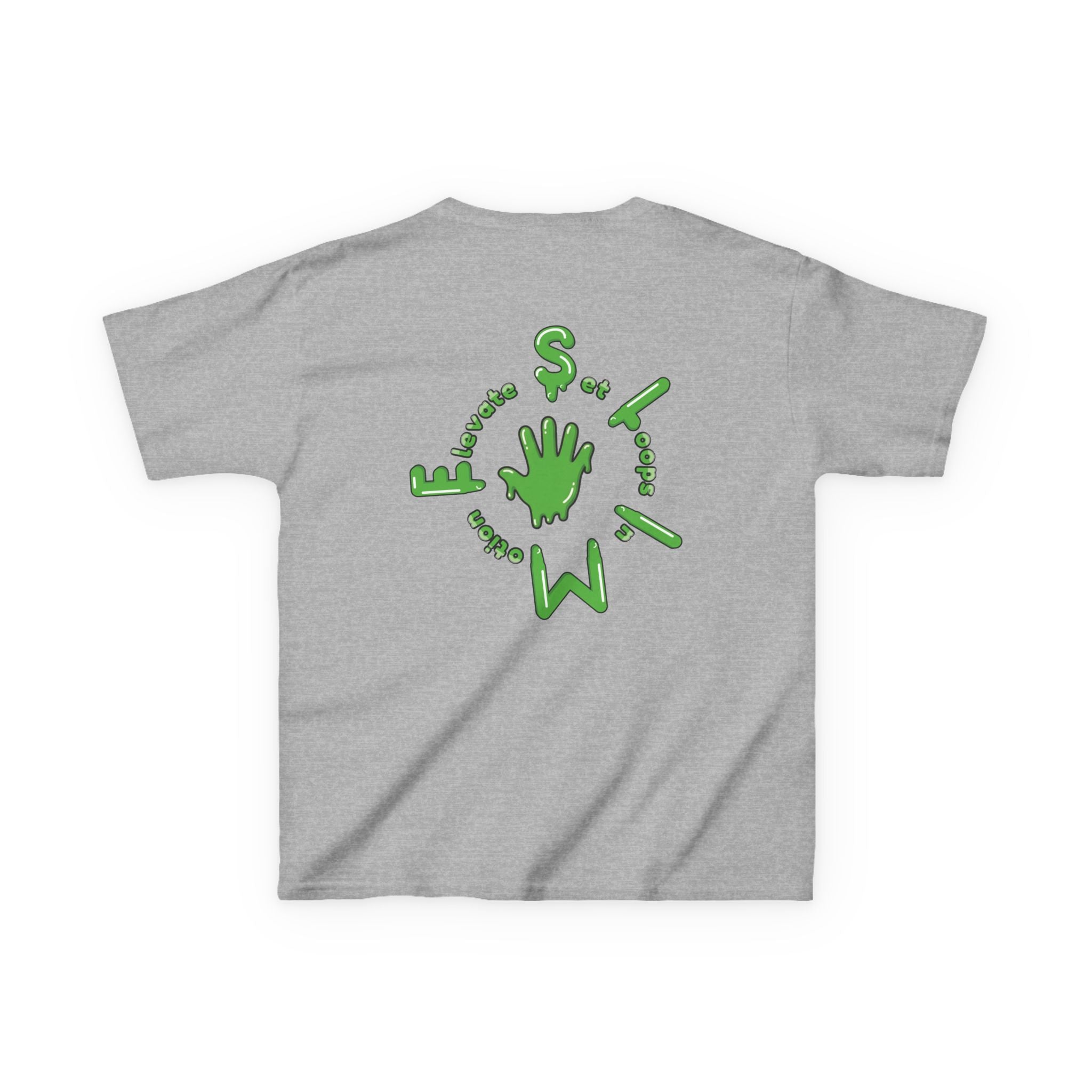 The Slime Shop Kids Tee — Royal Blue / Green Slime Sircle