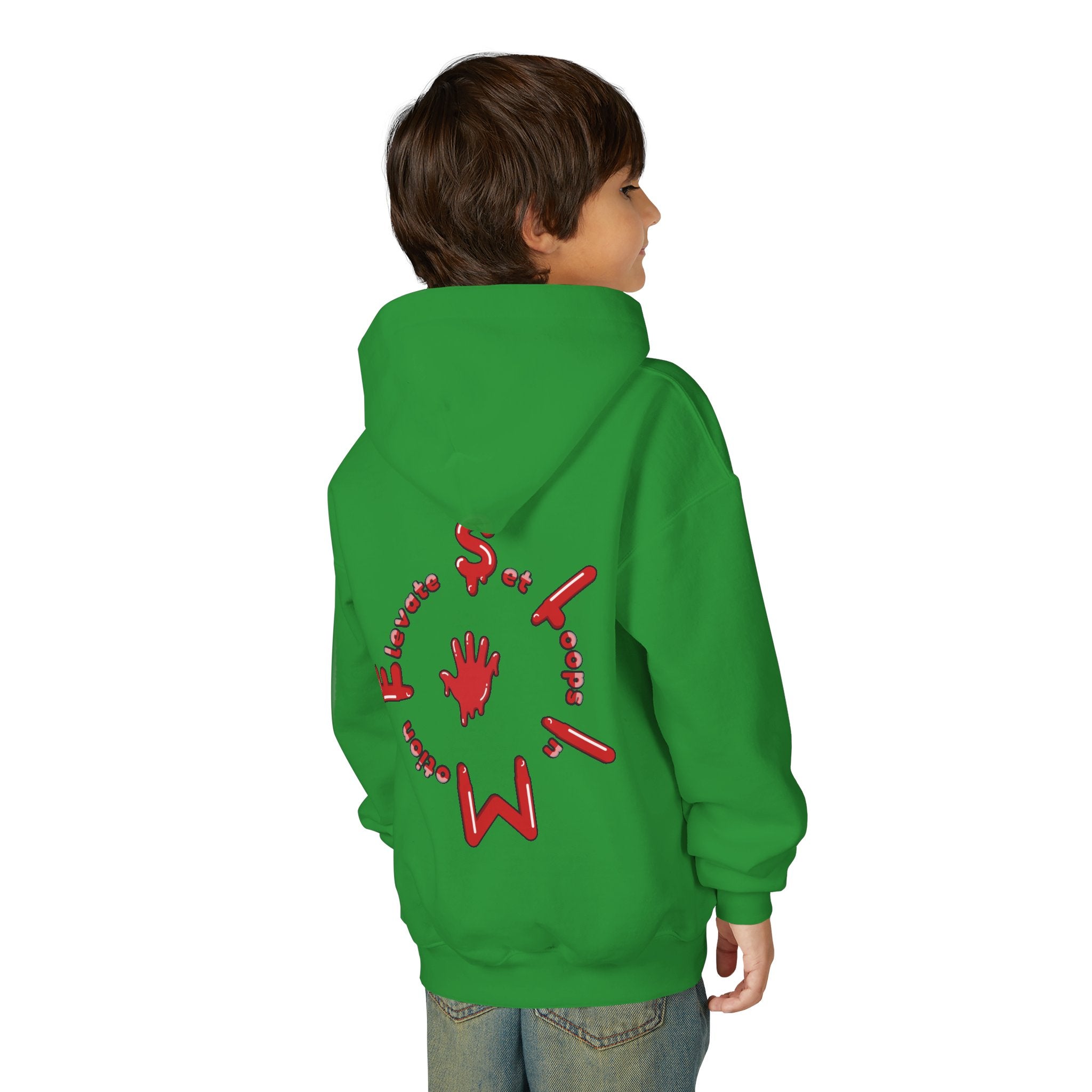 The Slime Shop Youth Hoodie — Green / Red Slime $