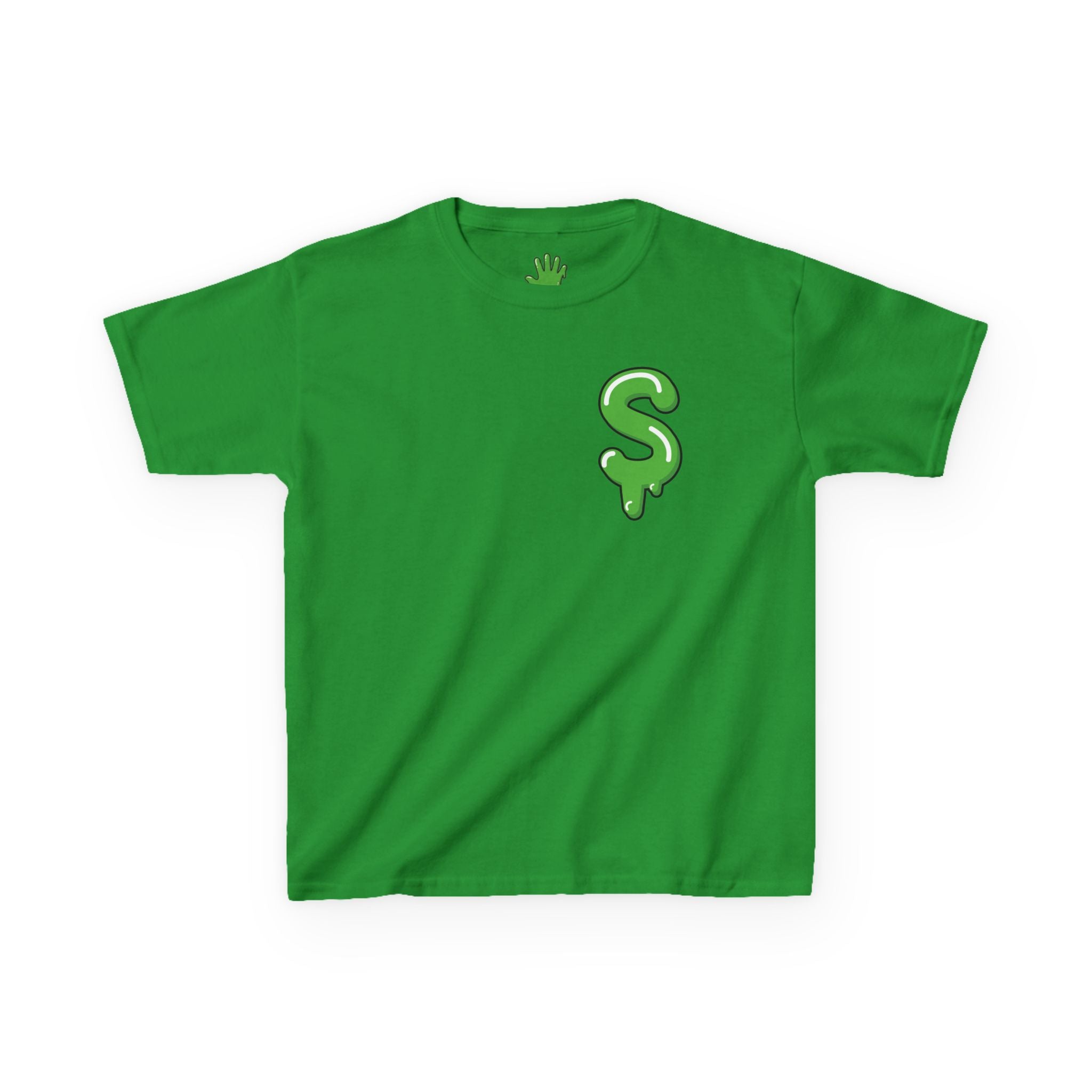 The Slime Shop Kids Tee — Royal Blue / Green Slime Sircle
