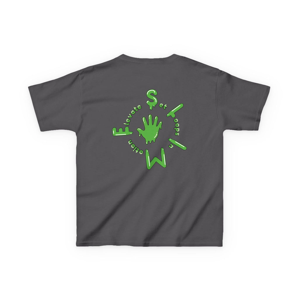The Slime Shop Kids Tee — Royal Blue / Green Slime Sircle