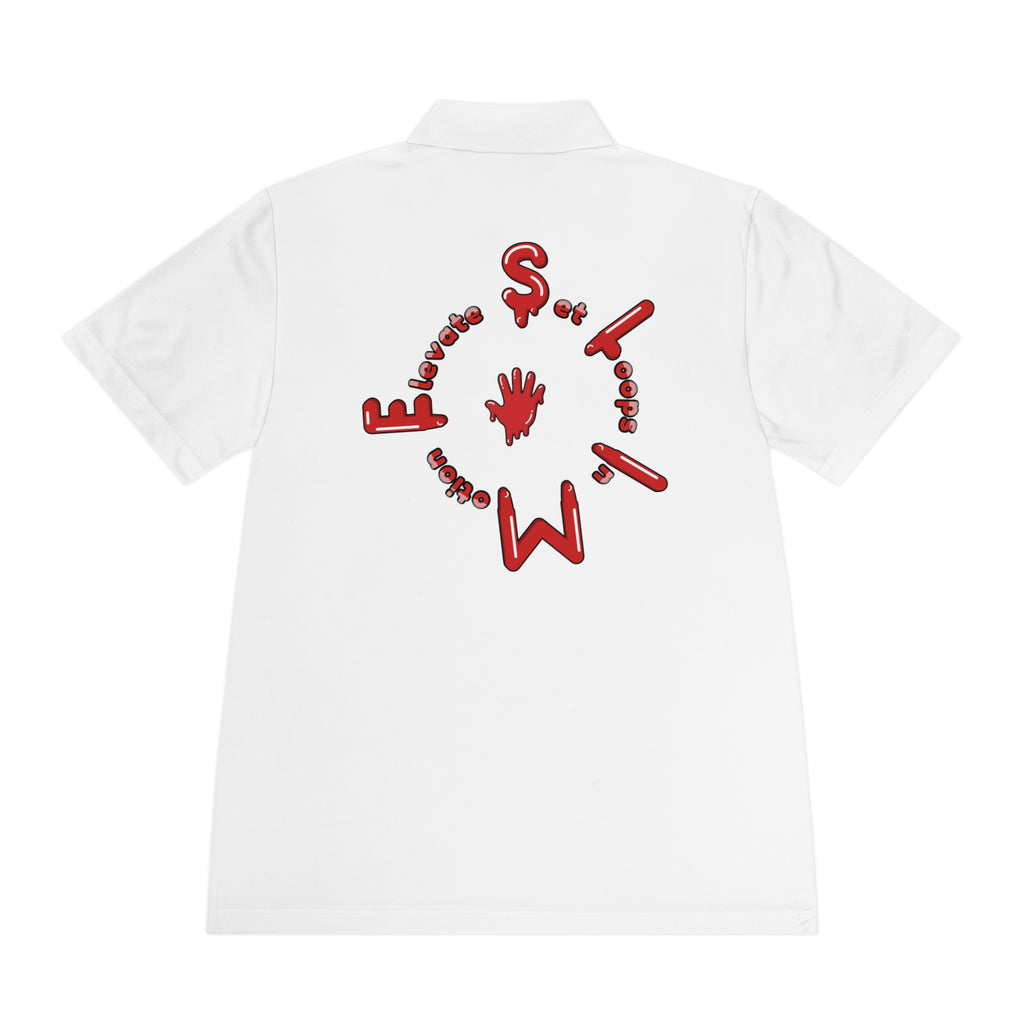 The Slime Shop Sport Polo — Grey / Red Slime Sircle