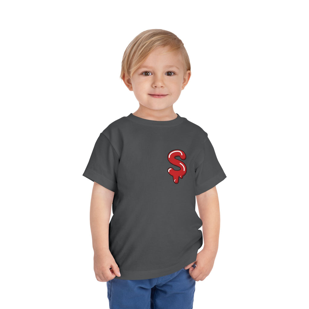 The Slime Shop Toddler Tee — Royal Blue / Red Slime Sircle