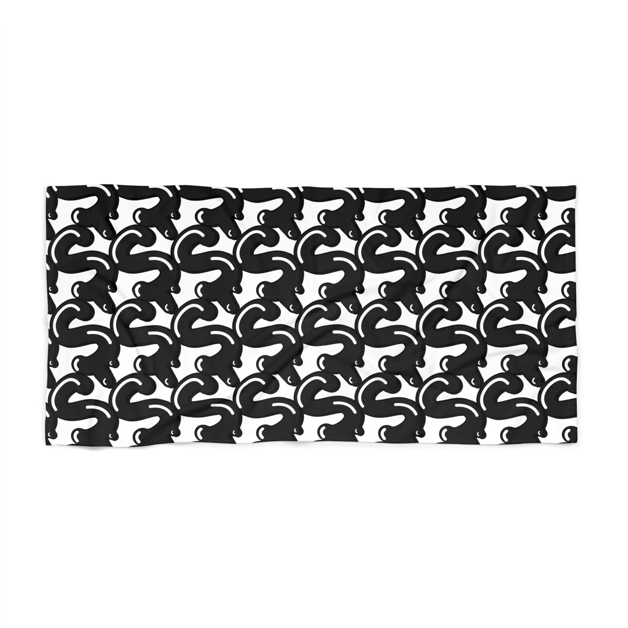 The Slime Shop Beach Towel — White / Black Slime $