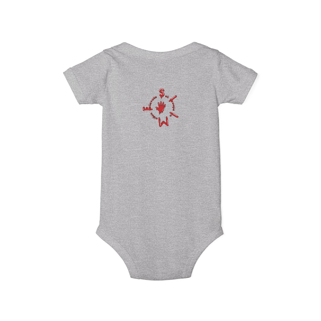 The Slime Shop Infant Jersey One Piece — Navy / Red Slime $
