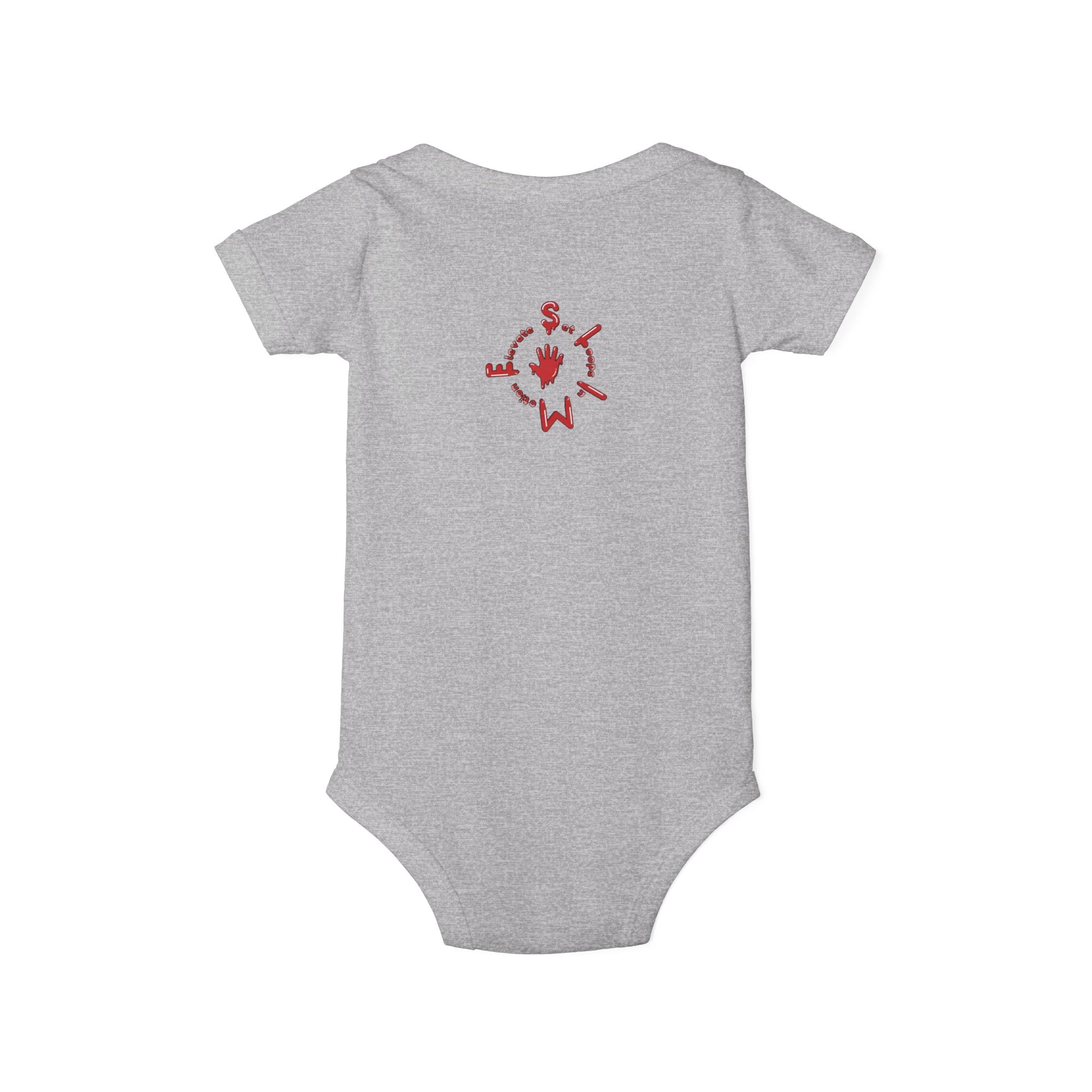 The Slime Shop Infant Jersey One Piece — Navy / Red Slime $