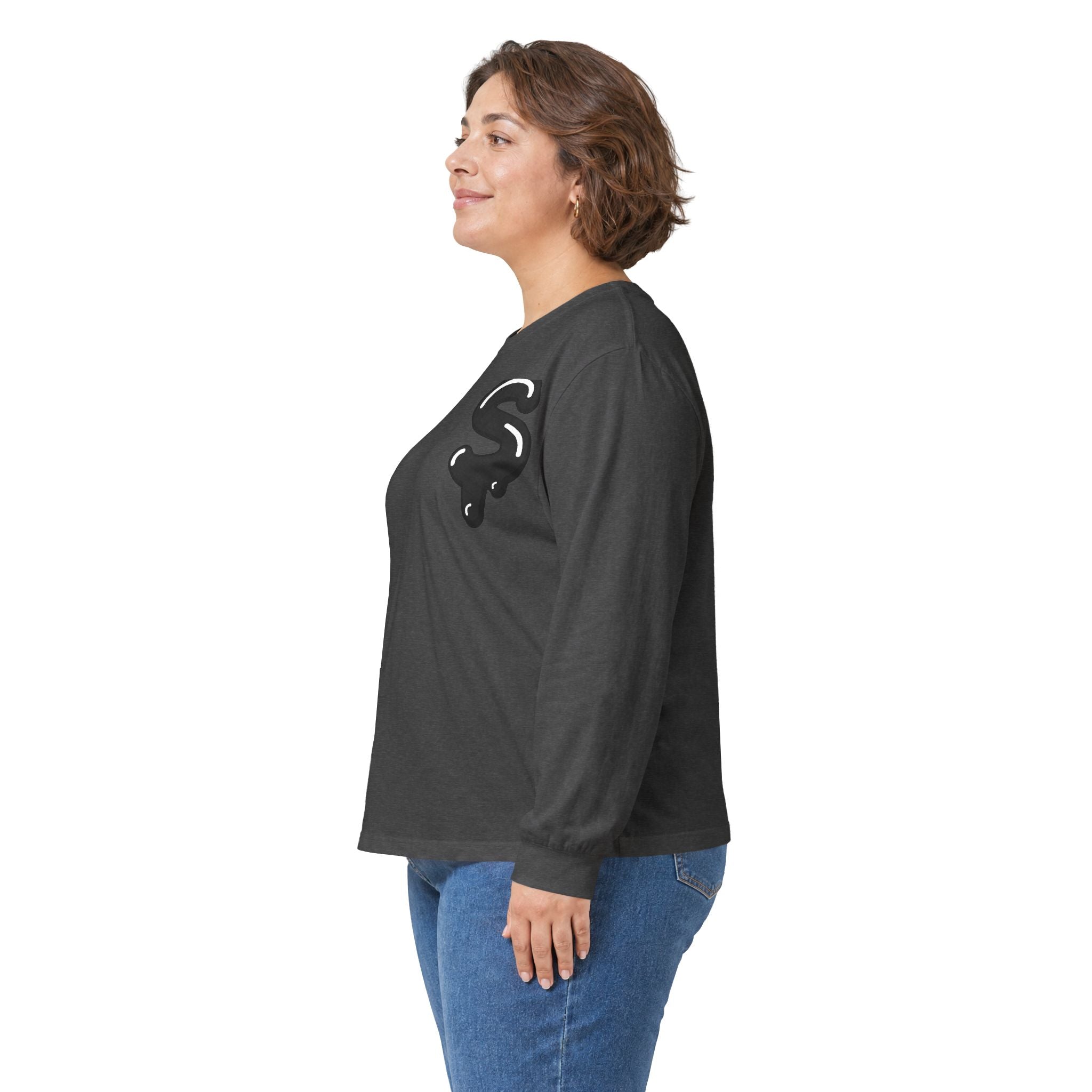 The Slime Shop Ultra Cotton Long-Sleeve — White / Black Slime $