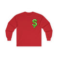 The Slime Shop Ultra Cotton Long-Sleeve Tee — Carolina Blue / Green Slime $
