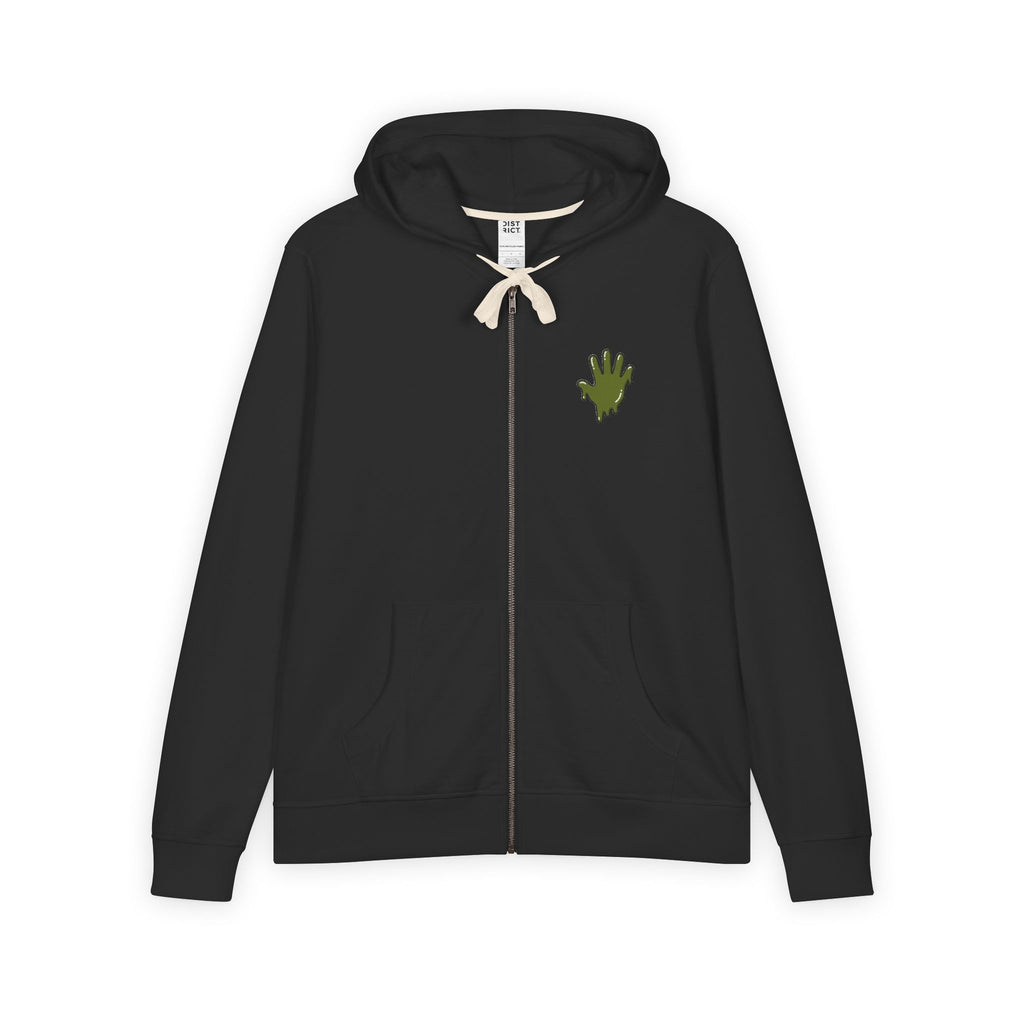 The Slime Shop Full-Zip Hoodie — Black / Olive Slime In 5