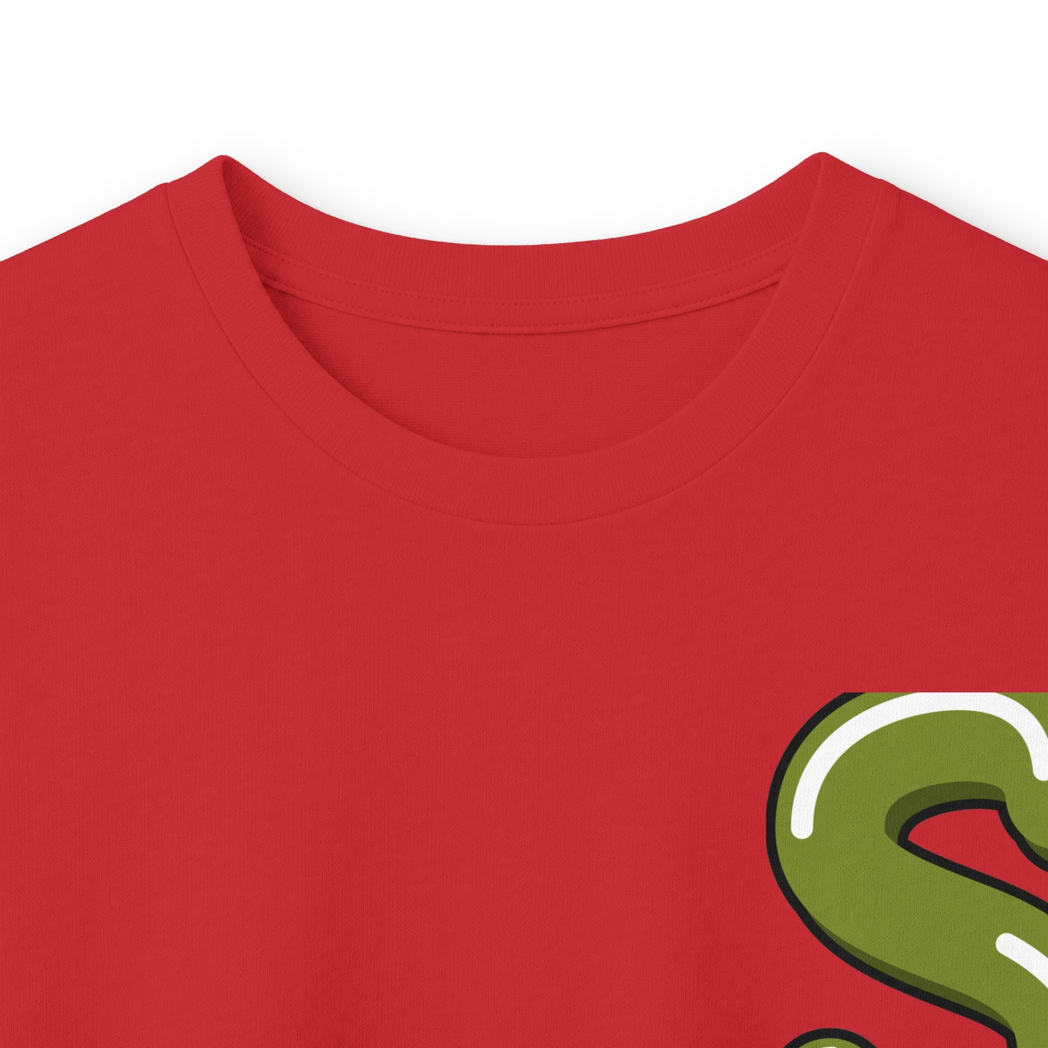 The Slime Shop Ultra Cotton Long-Sleeve — White / Olive Slime-$