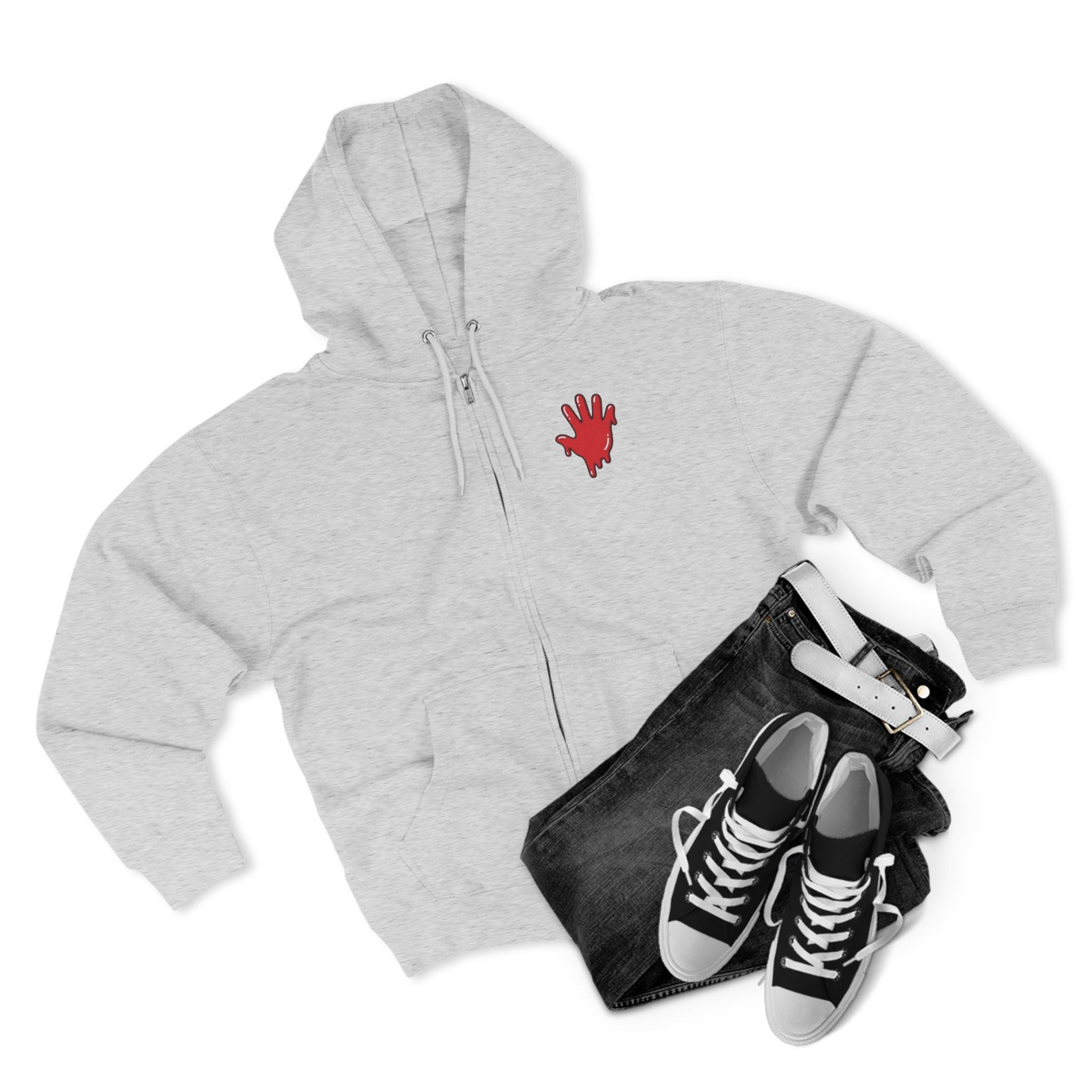 The Slime Shop Zip Hoodie — Heather / Red Slime In 5