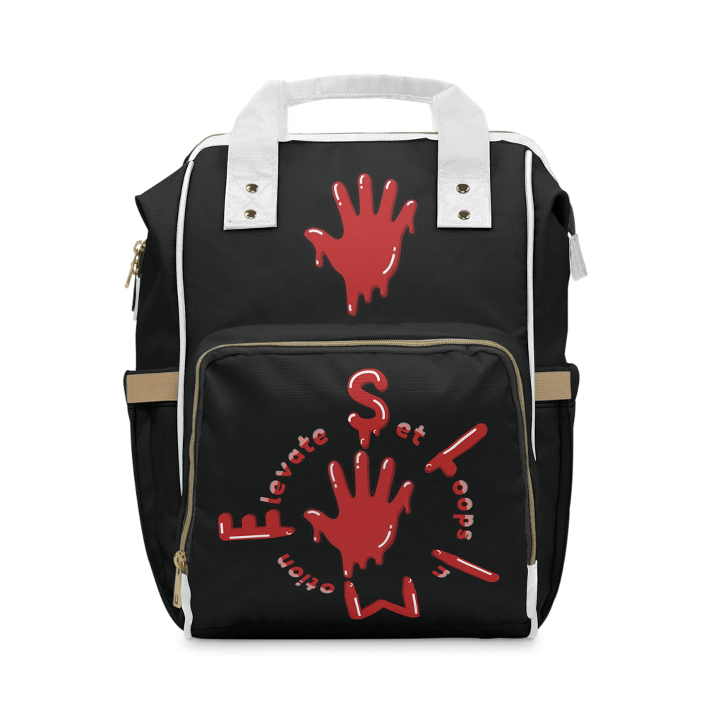 Black/Red Slime Diaper Bag