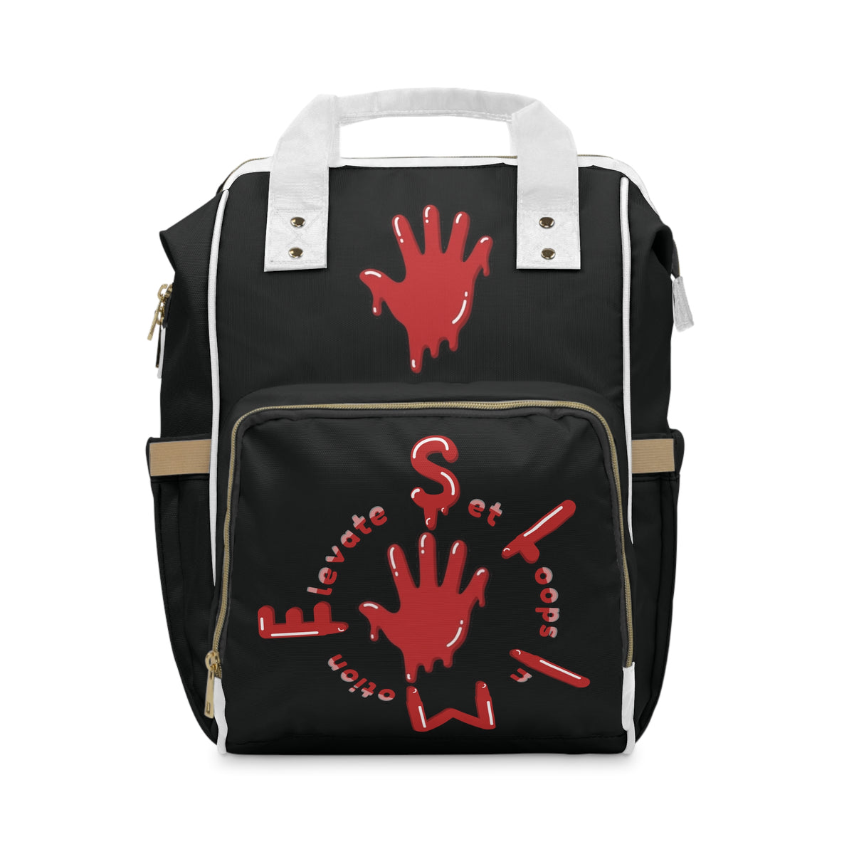 Black/Red Slime Diaper Bag
