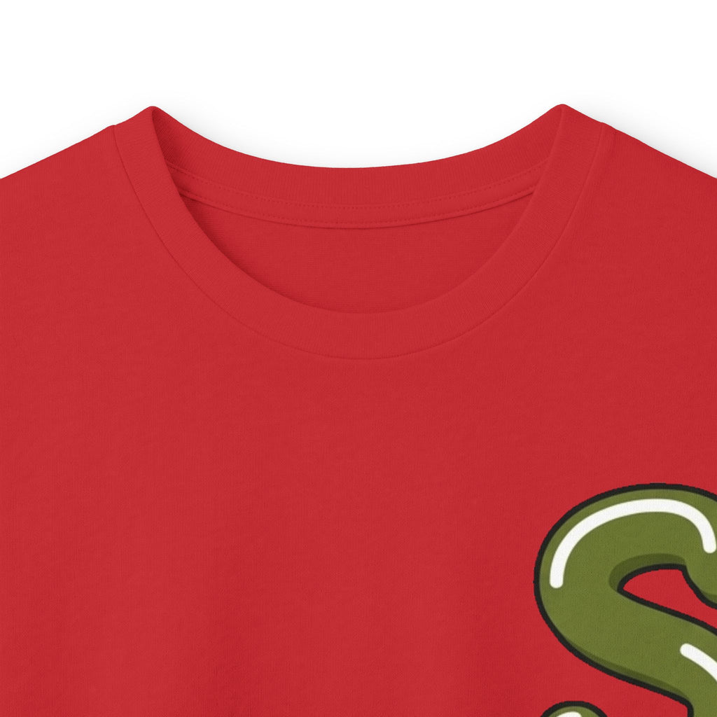 The Slime Shop Ultra Cotton Long-Sleeve — White / Olive Slime-$