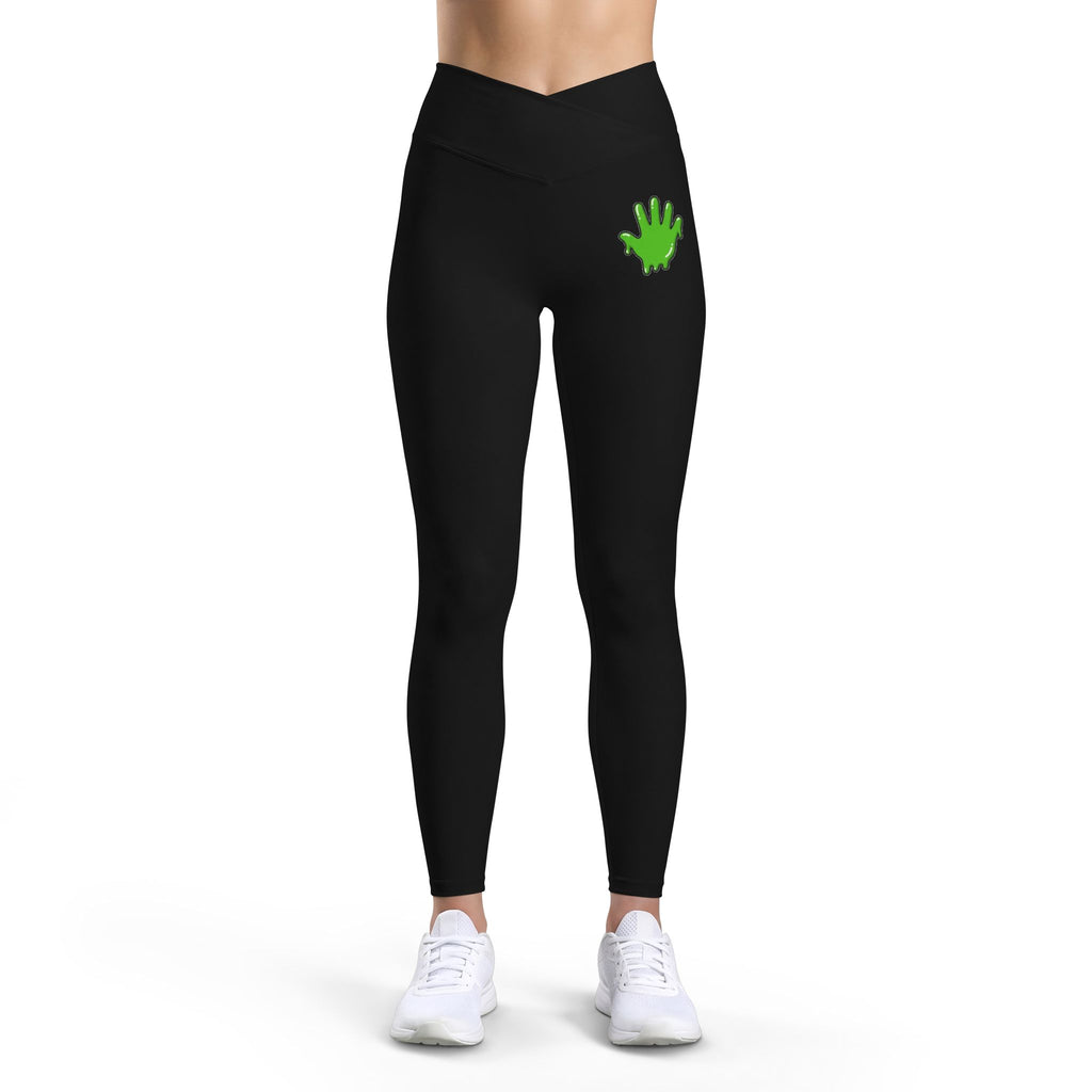 The Slime Shop Women's Luxe Leggings — Black / Green Slime In 5